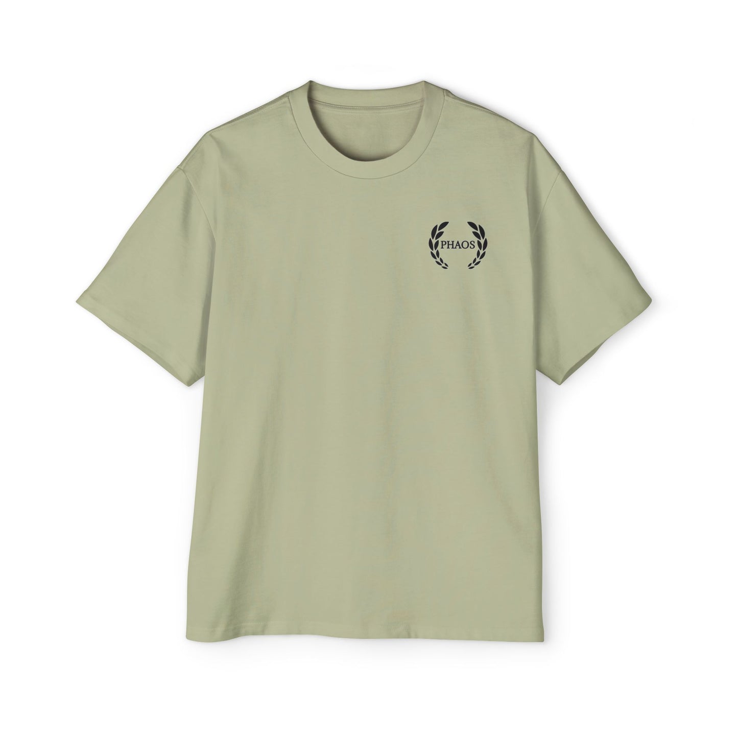 Men's Heavy Oversized Tee with 'PHAOS' Graphic - Stylish Streetwear for Casual Days