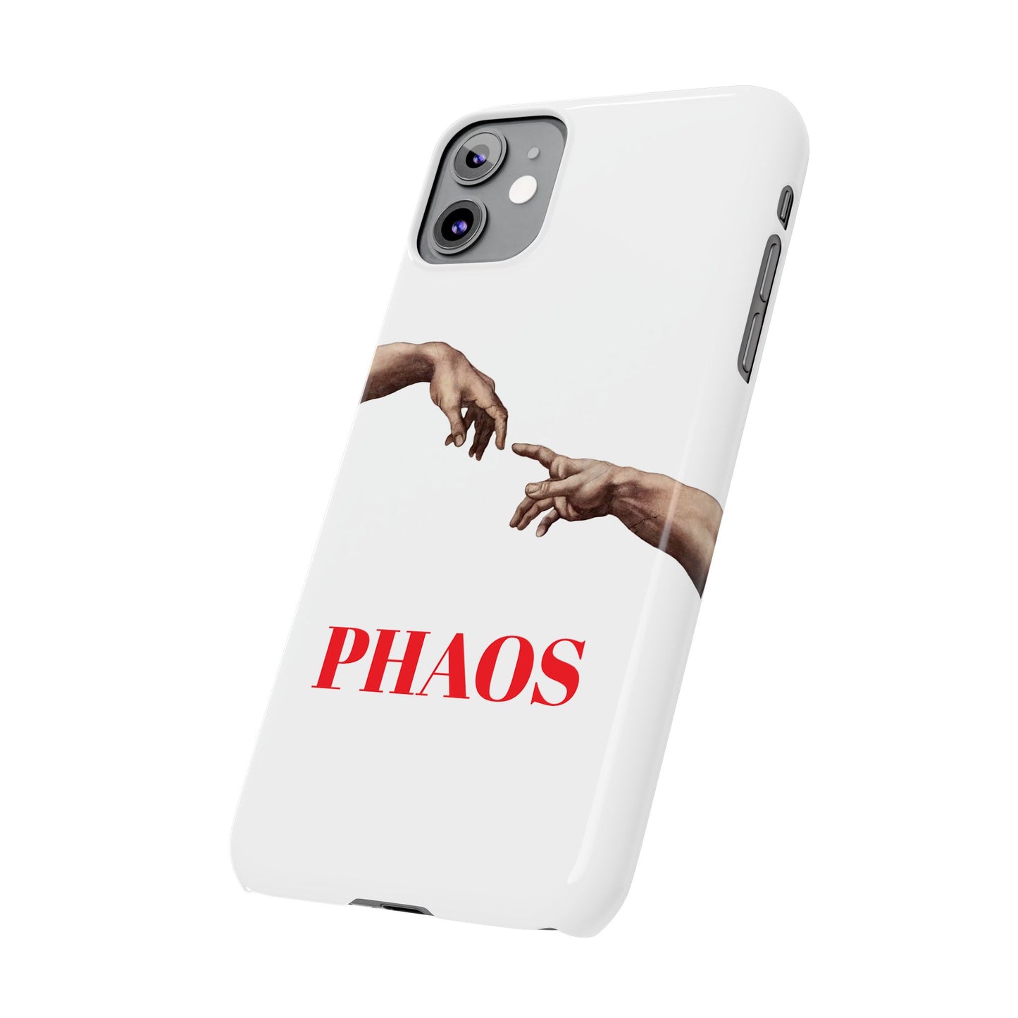 Artistic Slim Phone Case - Michelangelo's Creation of Adam Design