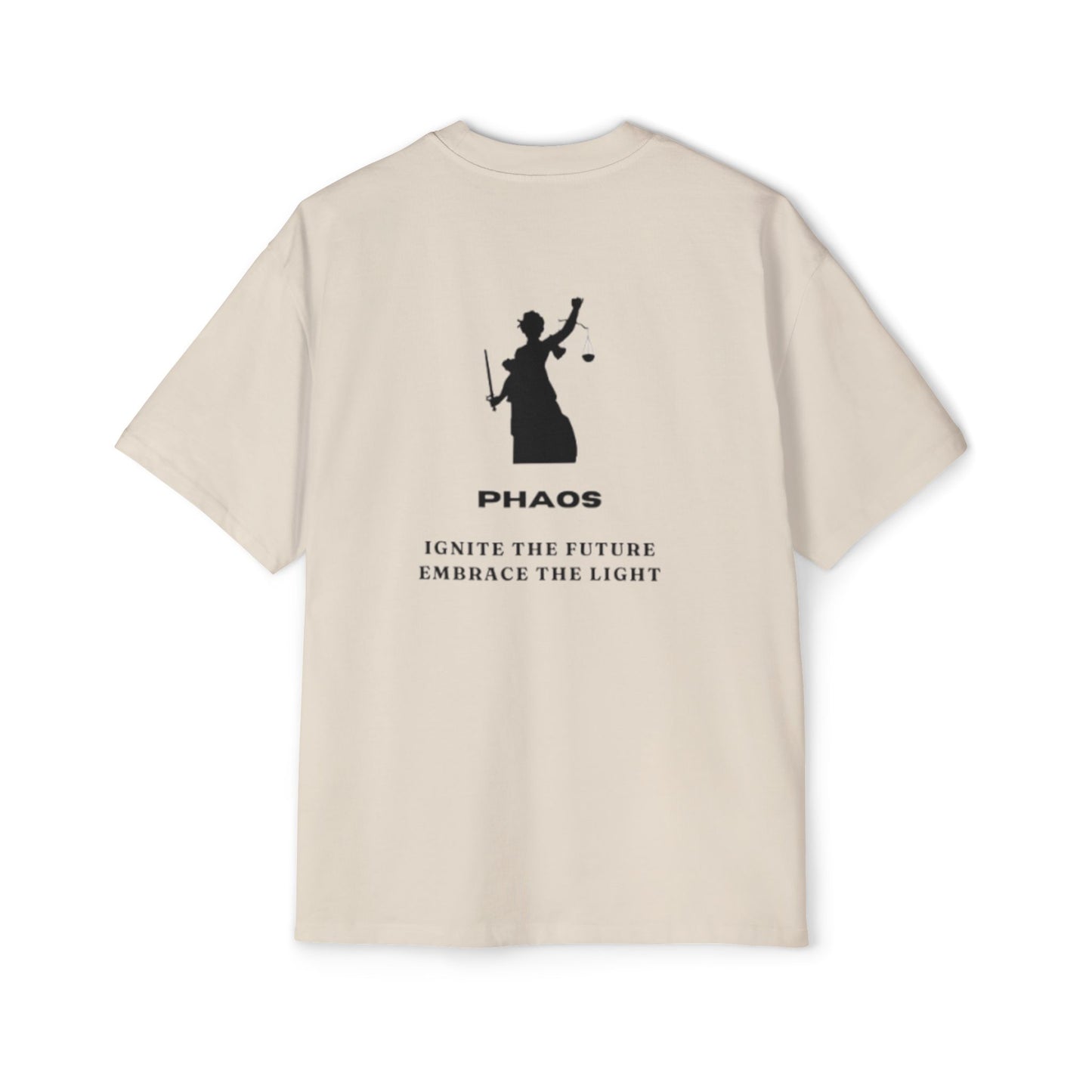 Men's Heavy Oversized Tee - Ignite the Future, Embrace the Light Tee