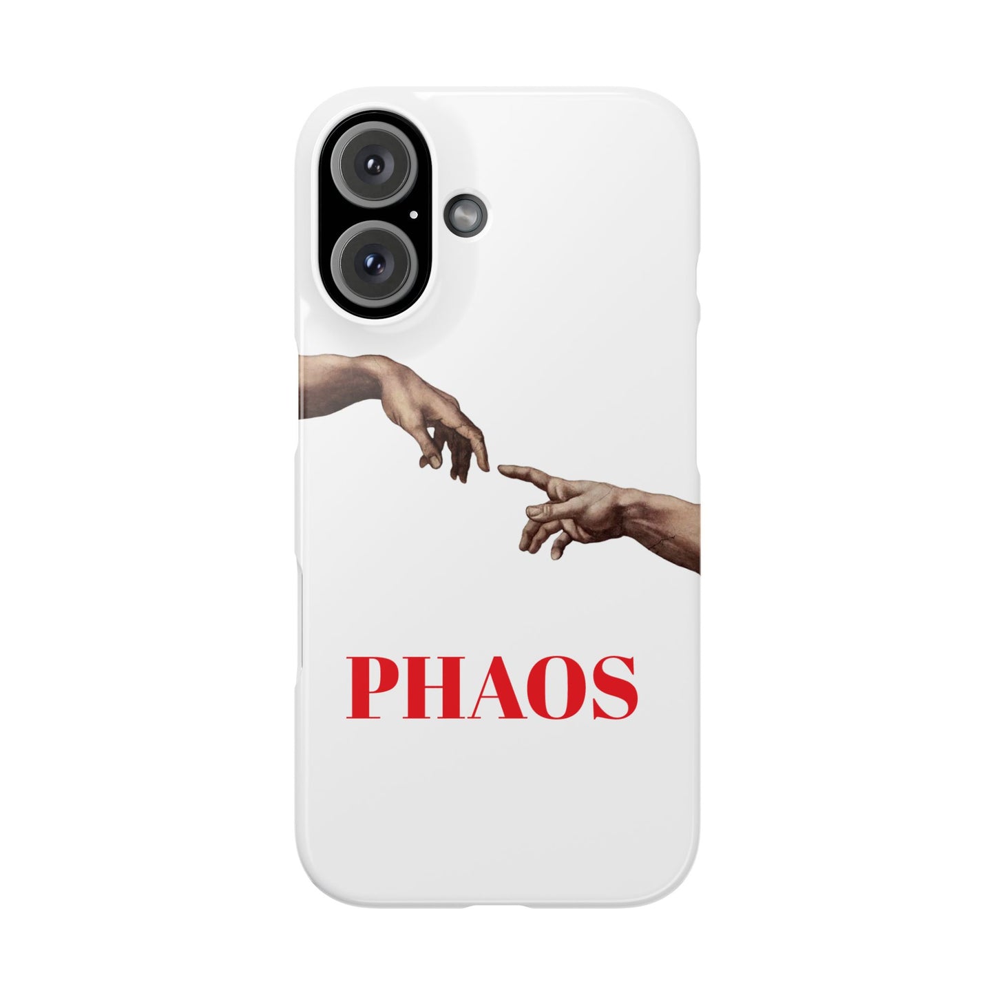 Artistic Slim Phone Case - Michelangelo's Creation of Adam Design
