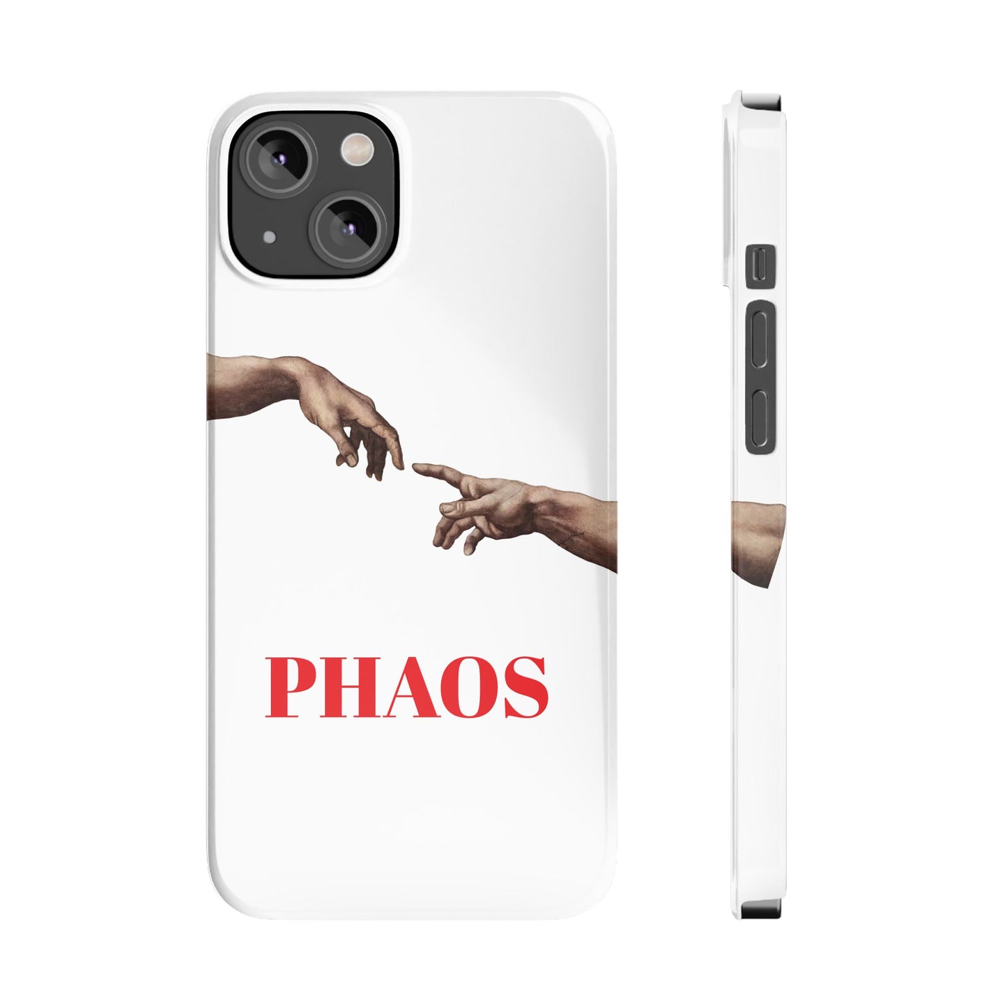 Artistic Slim Phone Case - Michelangelo's Creation of Adam Design