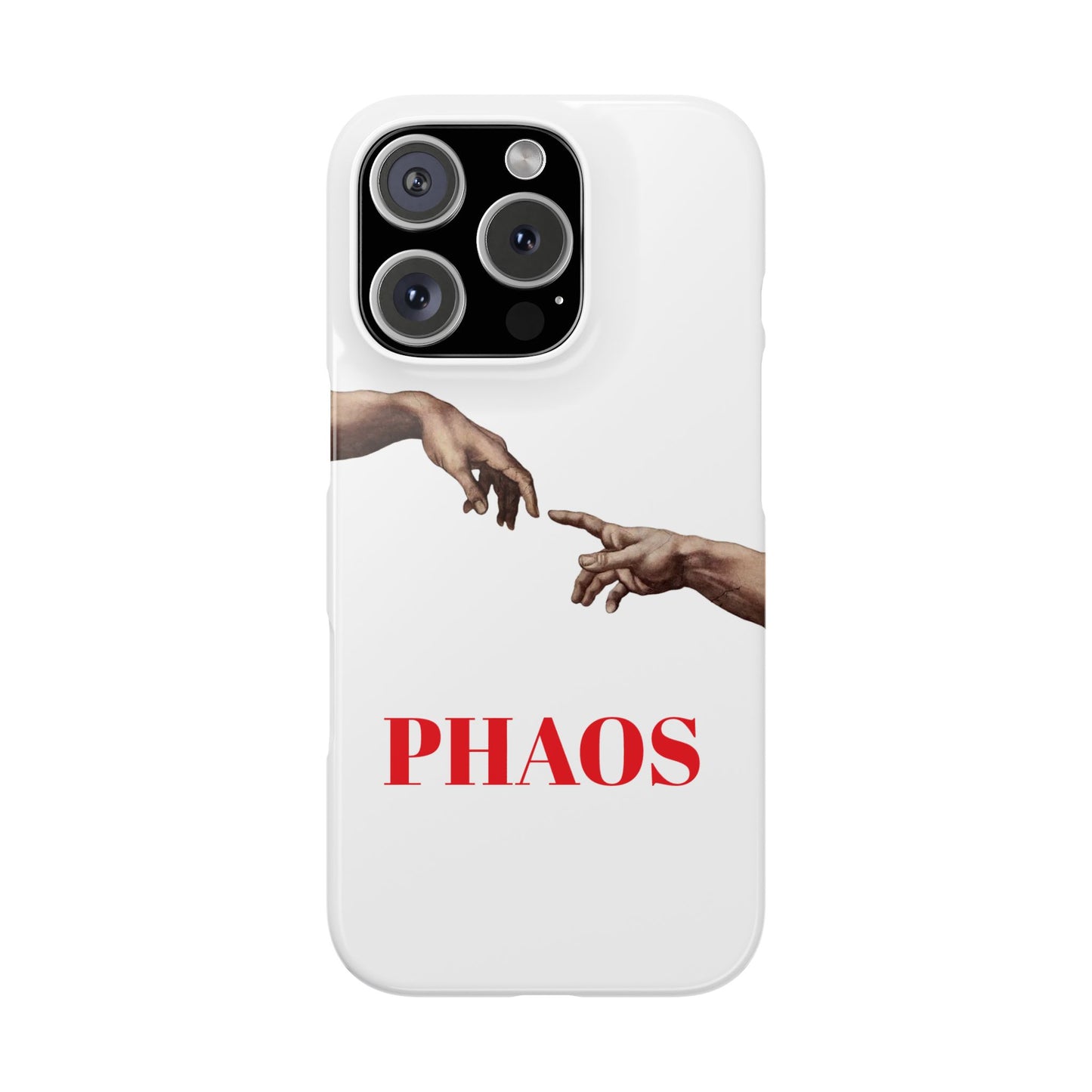 Artistic Slim Phone Case - Michelangelo's Creation of Adam Design