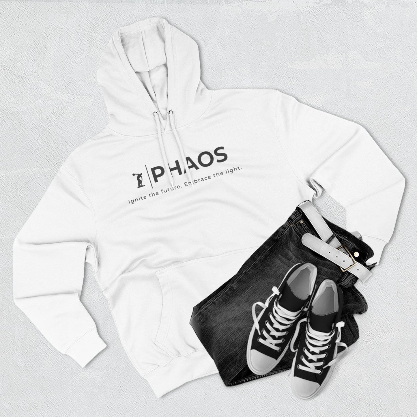 Three-Panel Fleece Hoodie - Ignite the Future