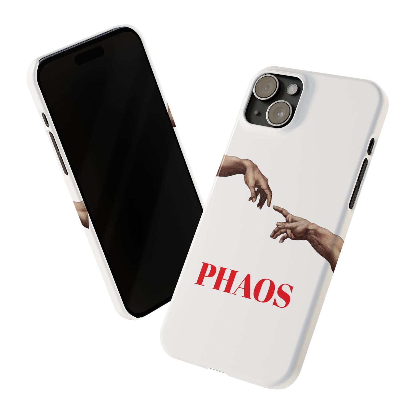 Artistic Slim Phone Case - Michelangelo's Creation of Adam Design
