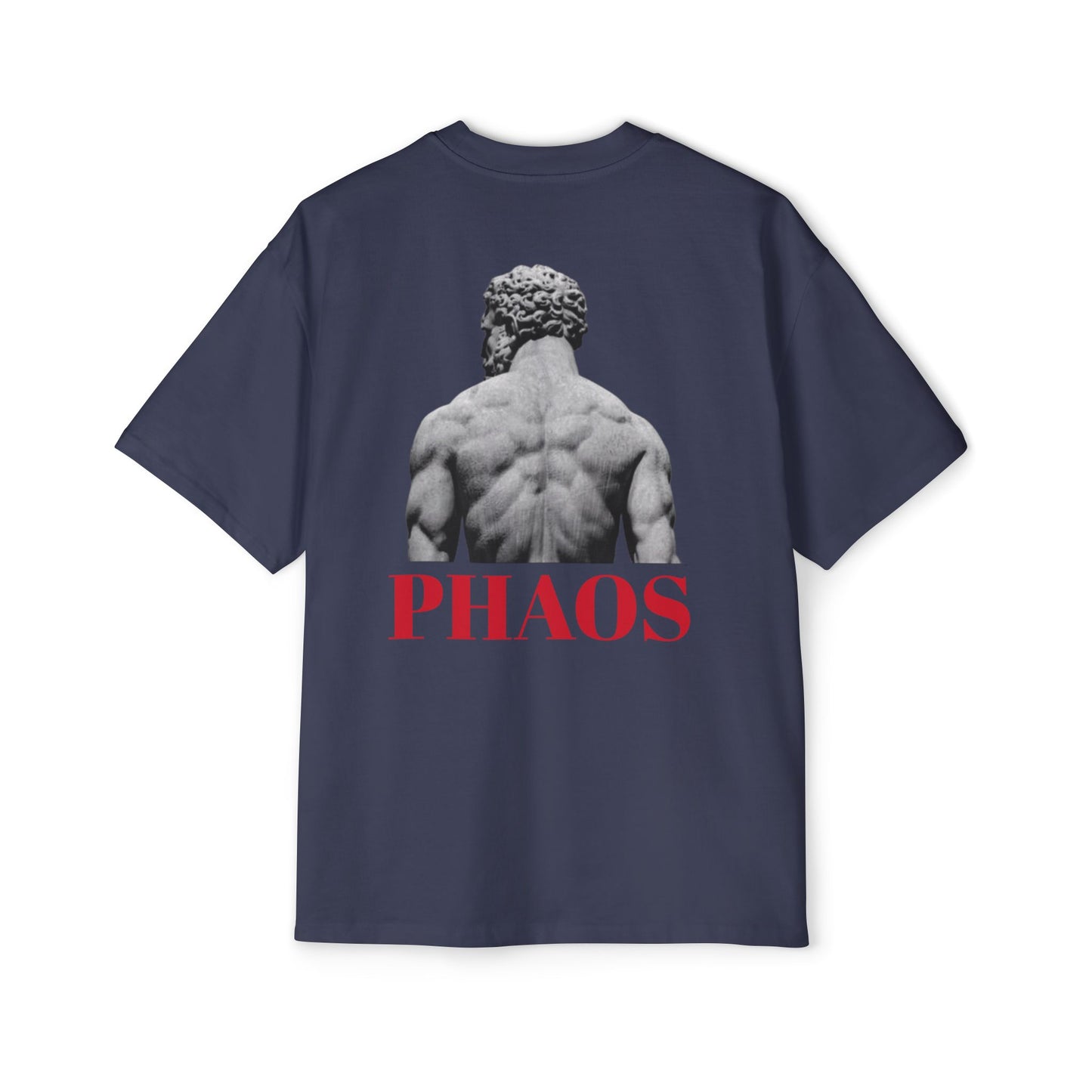 Men's Heavy Oversized Tee with 'PHAOS' Graphic - Stylish Streetwear for Casual Days