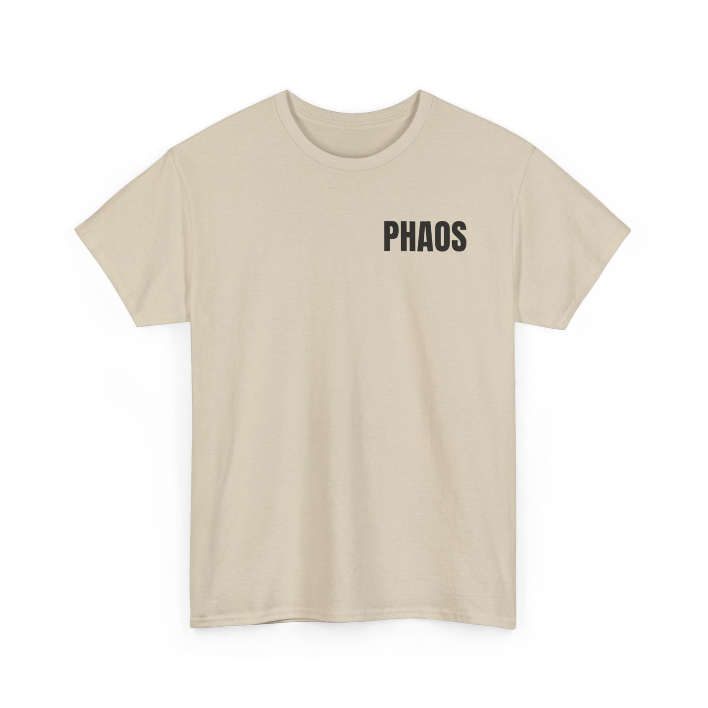 "PHAOS"Trendy Unisex Heavy Cotton Tee