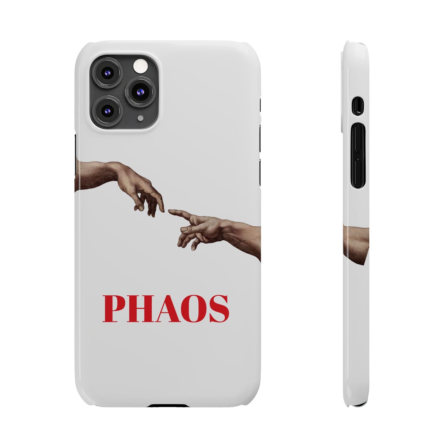Artistic Slim Phone Case - Michelangelo's Creation of Adam Design