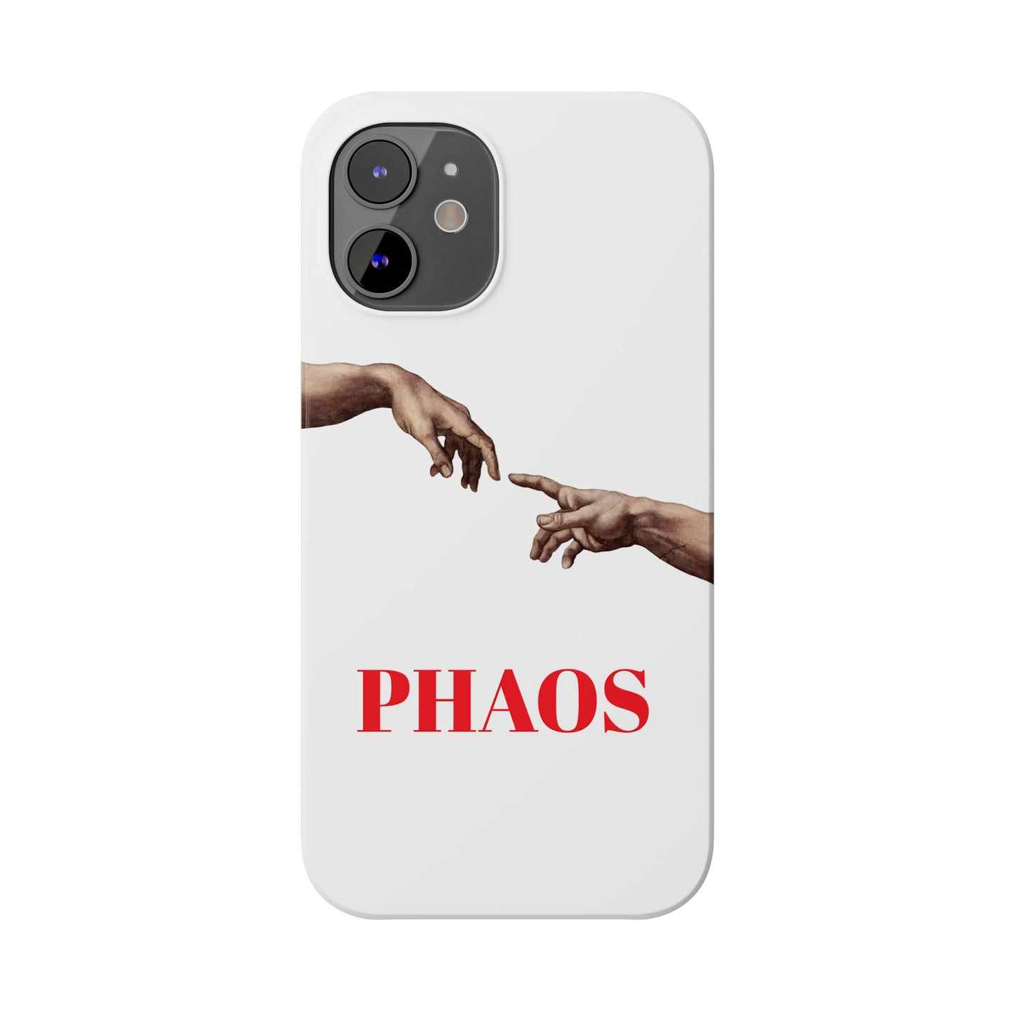 Artistic Slim Phone Case - Michelangelo's Creation of Adam Design