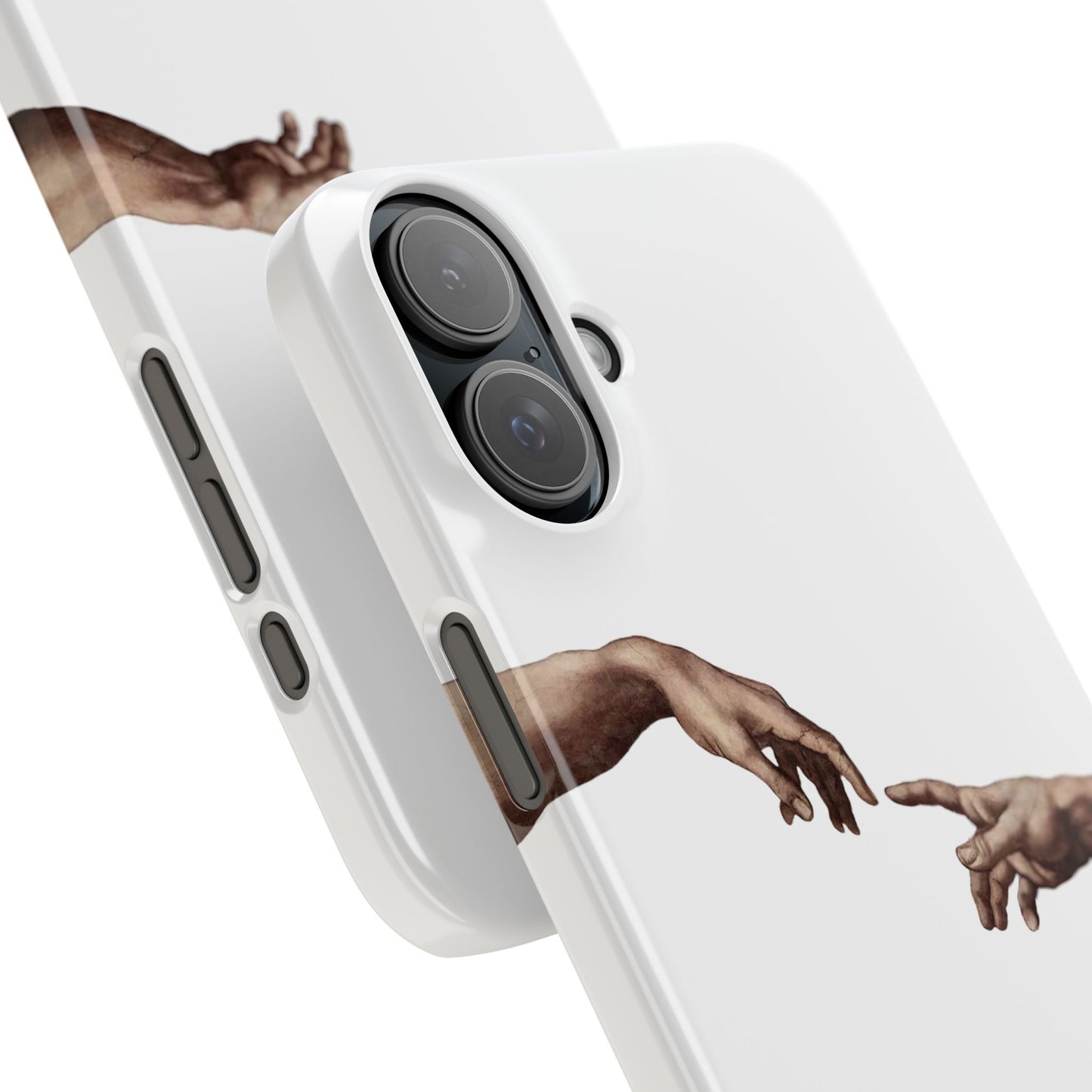 Artistic Slim Phone Case - Michelangelo's Creation of Adam Design