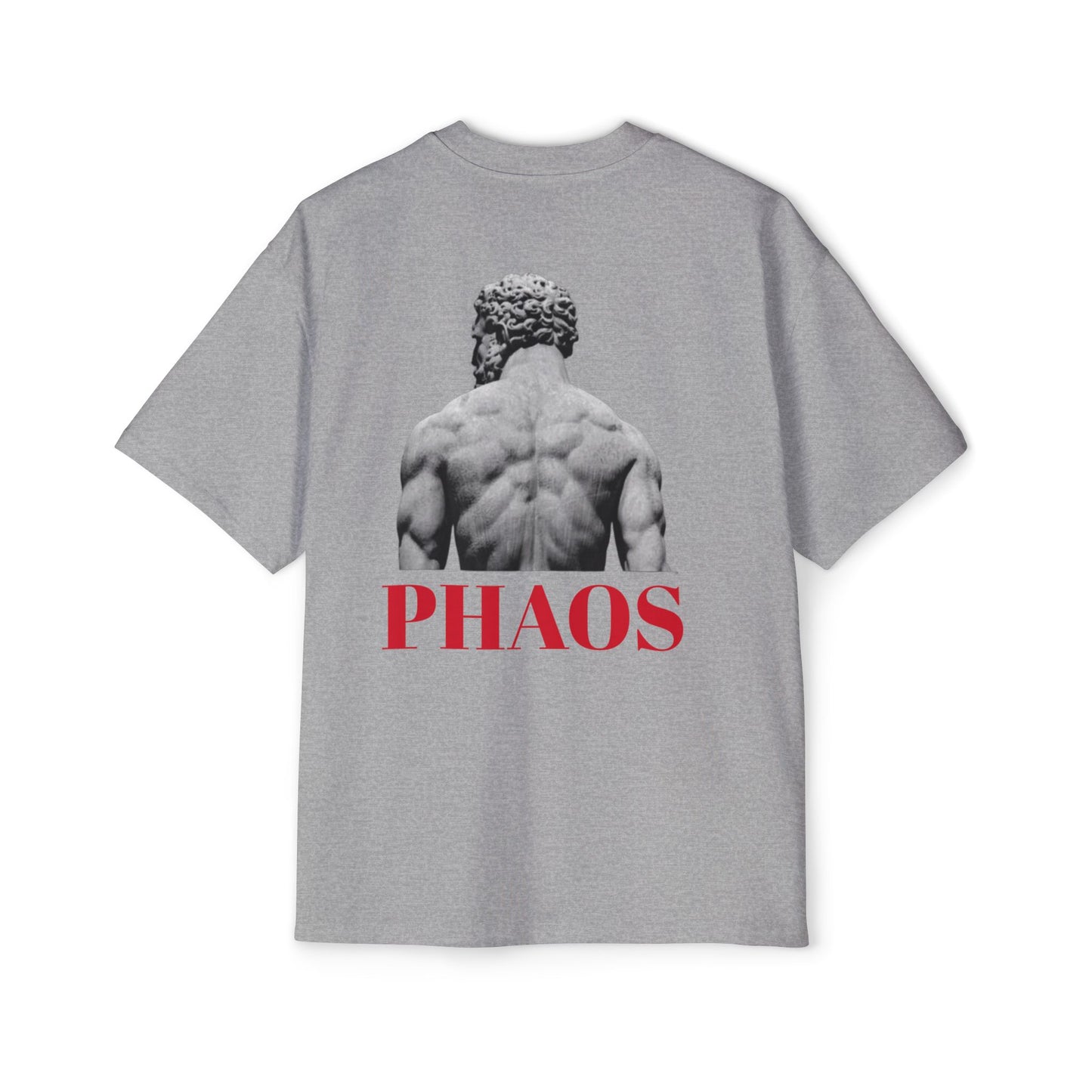 Men's Heavy Oversized Tee with 'PHAOS' Graphic - Stylish Streetwear for Casual Days