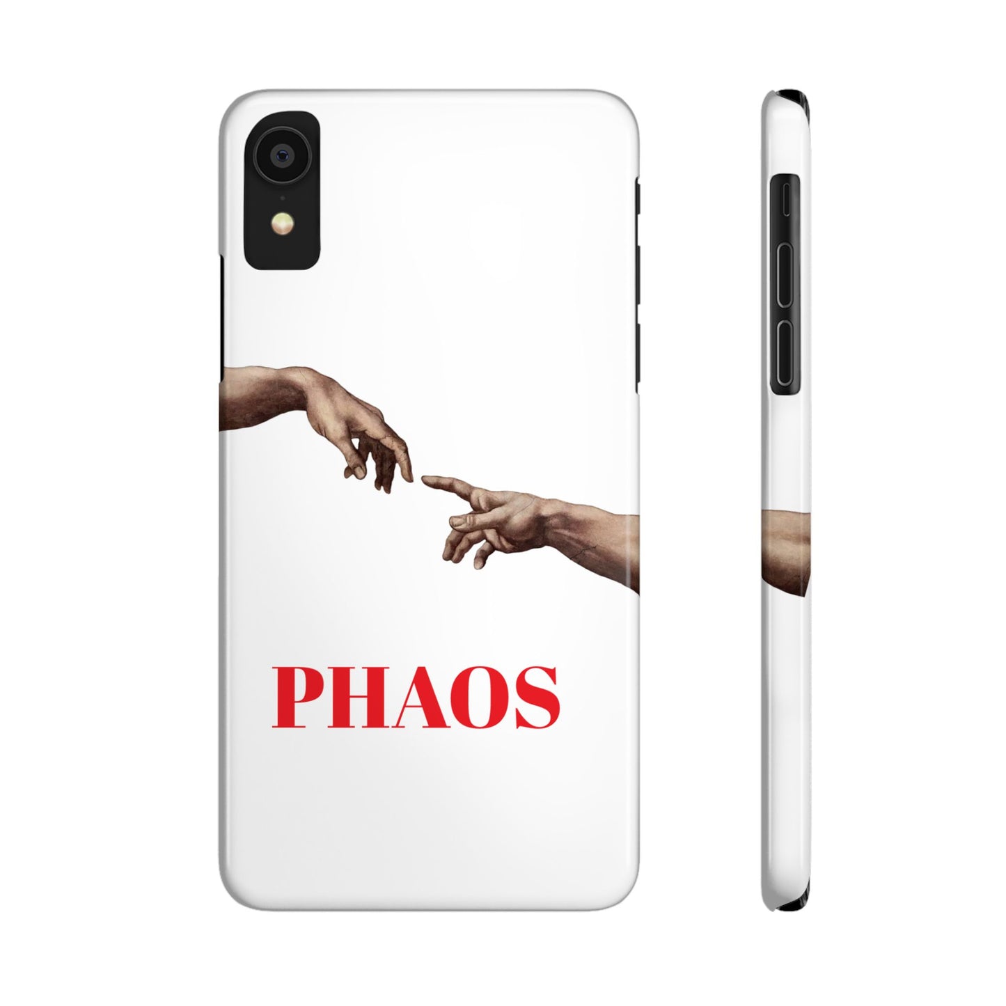 Artistic Slim Phone Case - Michelangelo's Creation of Adam Design