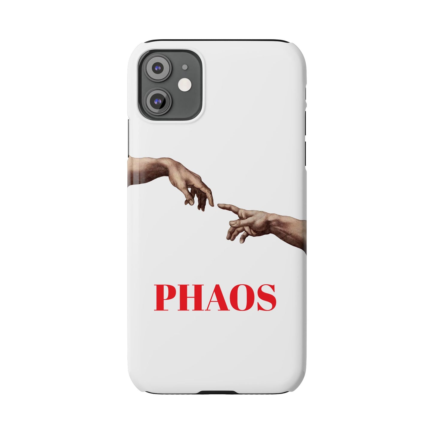 Artistic Slim Phone Case - Michelangelo's Creation of Adam Design
