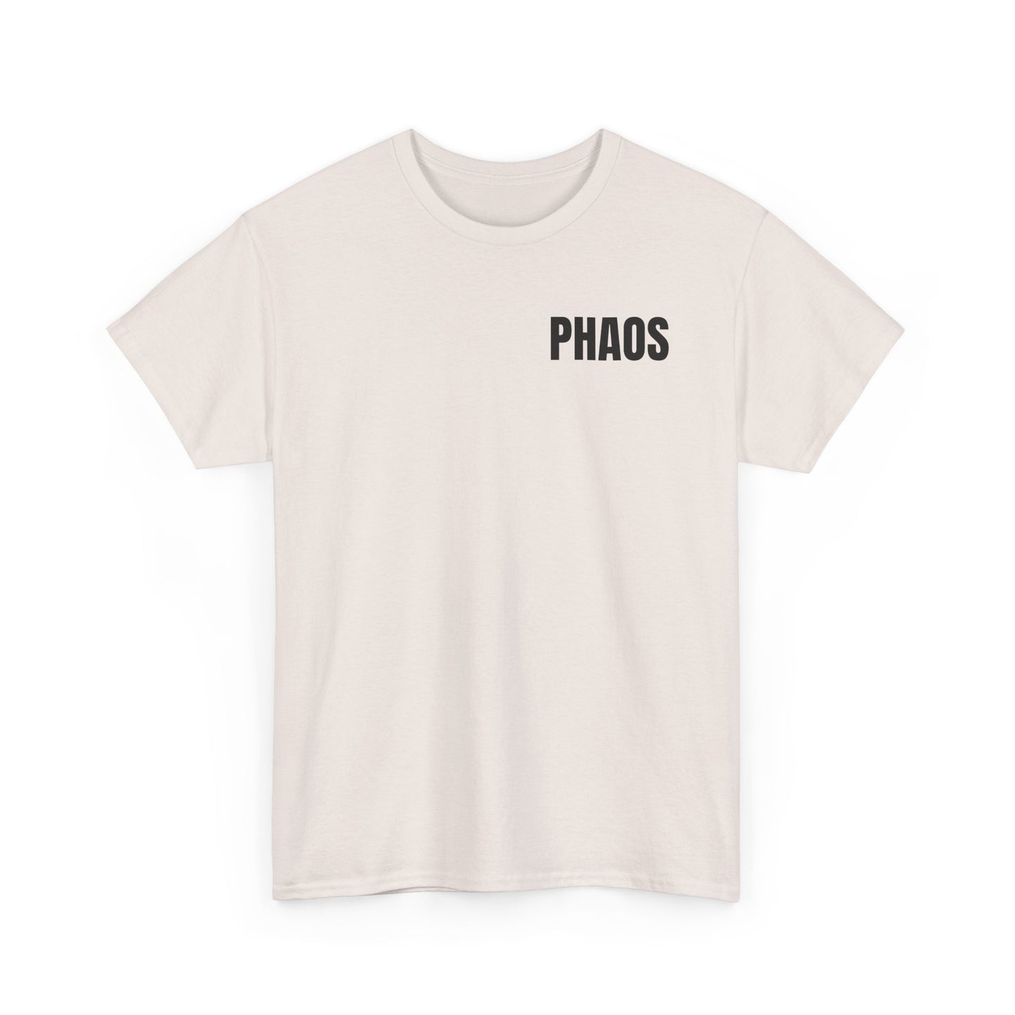 "PHAOS"Trendy Unisex Heavy Cotton Tee