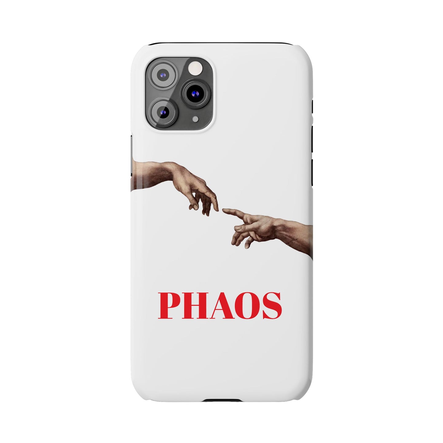 Artistic Slim Phone Case - Michelangelo's Creation of Adam Design