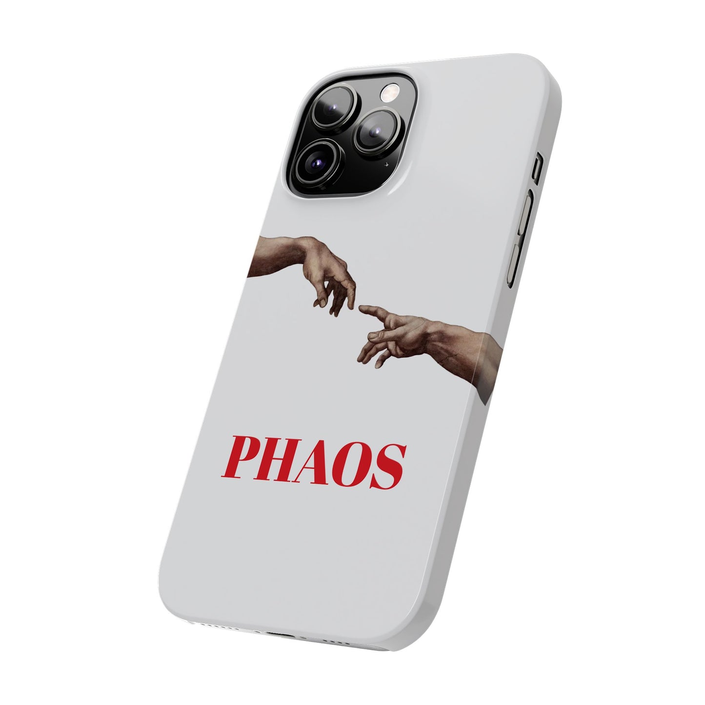 Artistic Slim Phone Case - Michelangelo's Creation of Adam Design
