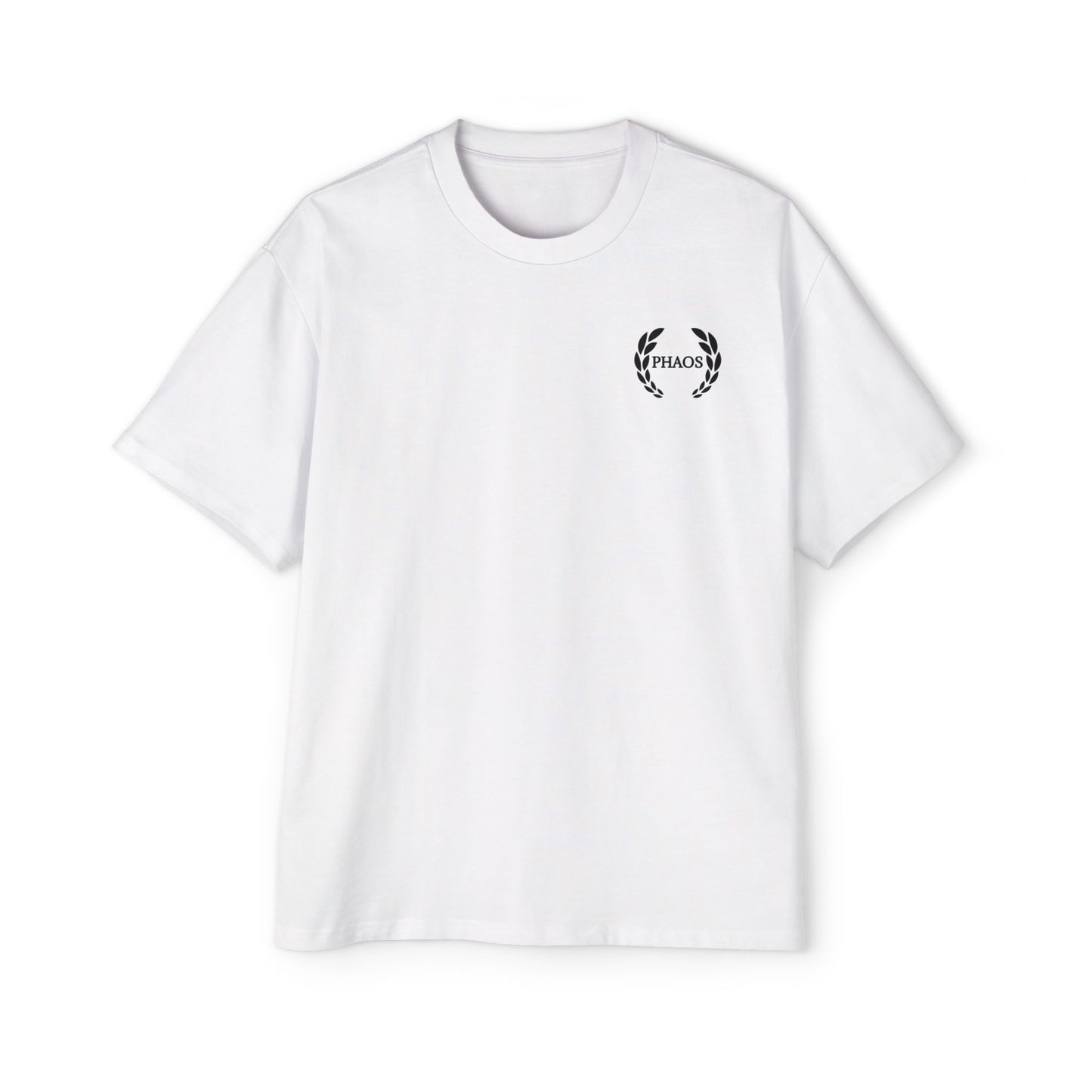 Men's Heavy Oversized Tee with 'PHAOS' Graphic - Stylish Streetwear for Casual Days