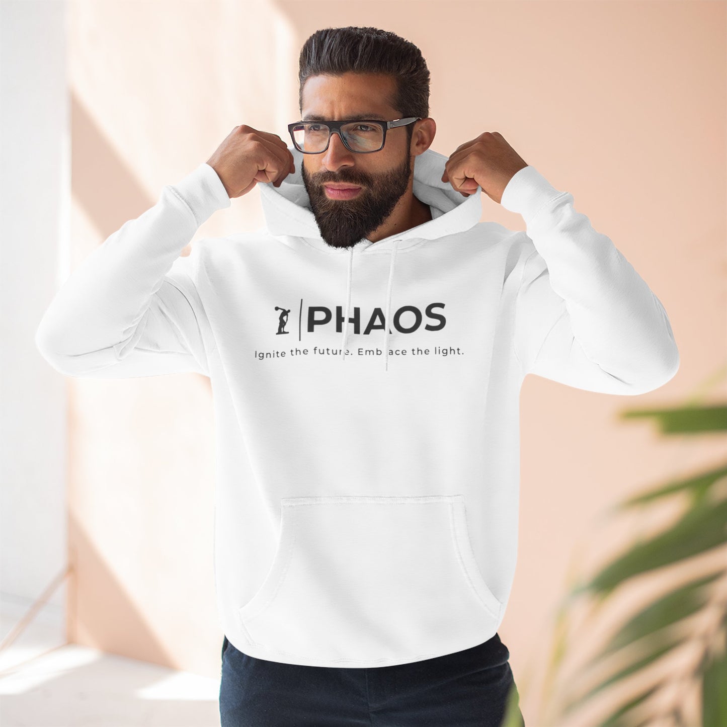 Three-Panel Fleece Hoodie - Ignite the Future