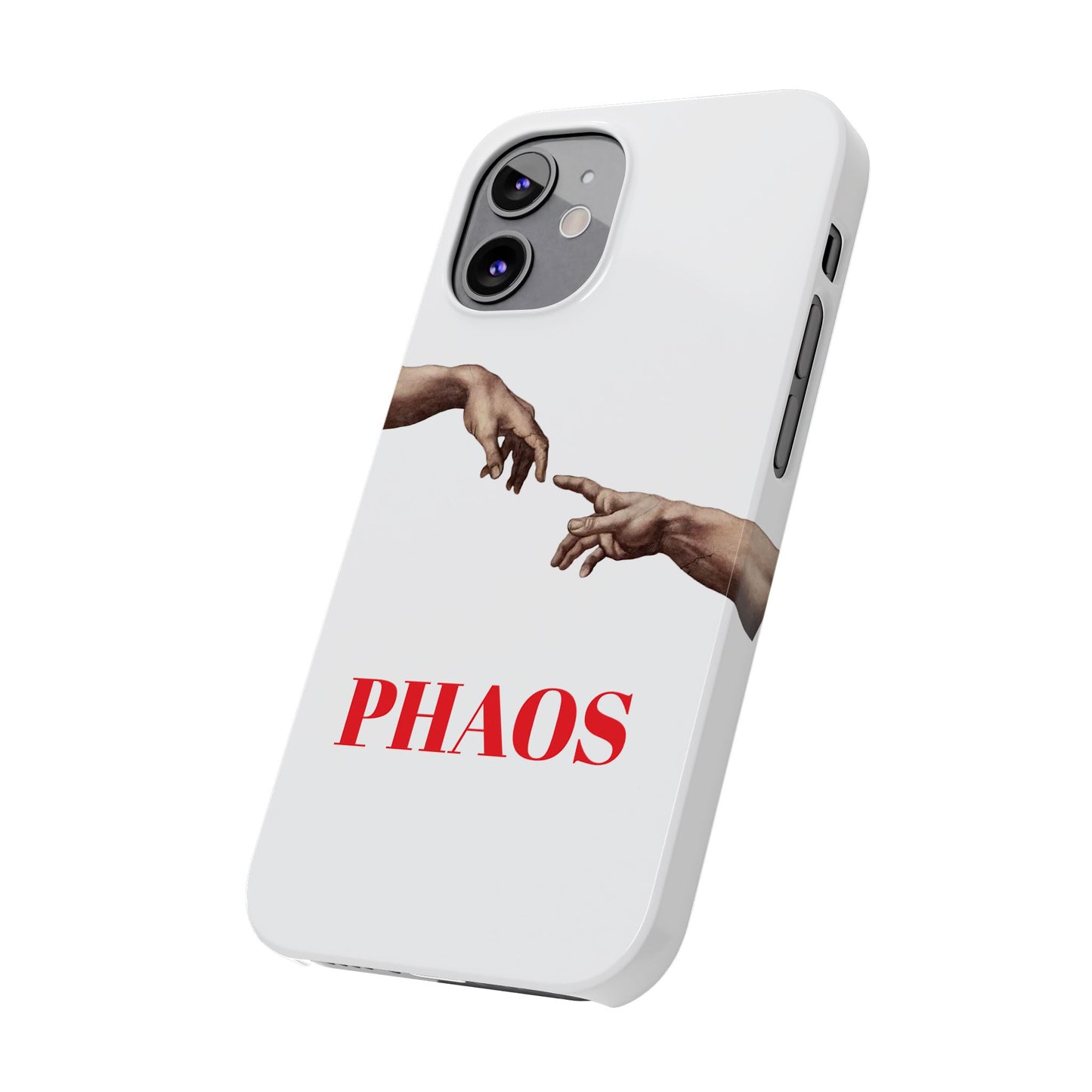Artistic Slim Phone Case - Michelangelo's Creation of Adam Design
