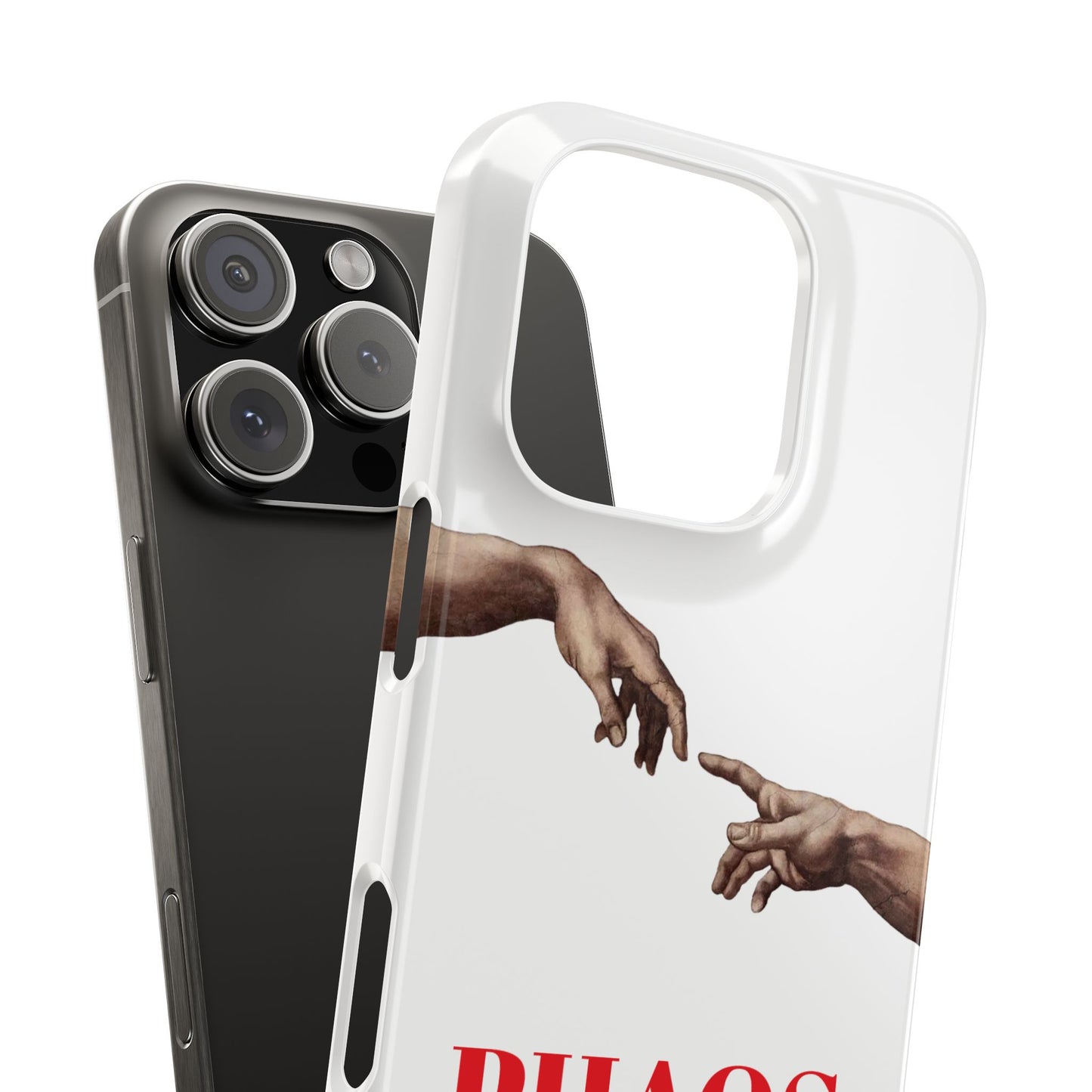 Artistic Slim Phone Case - Michelangelo's Creation of Adam Design