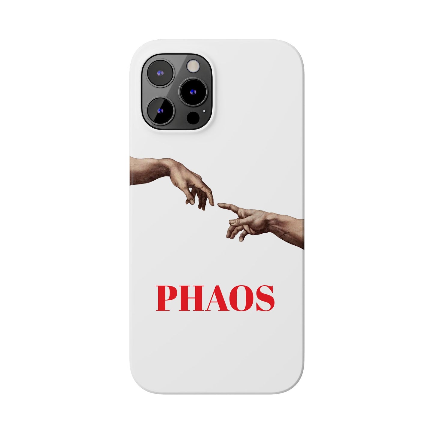Artistic Slim Phone Case - Michelangelo's Creation of Adam Design