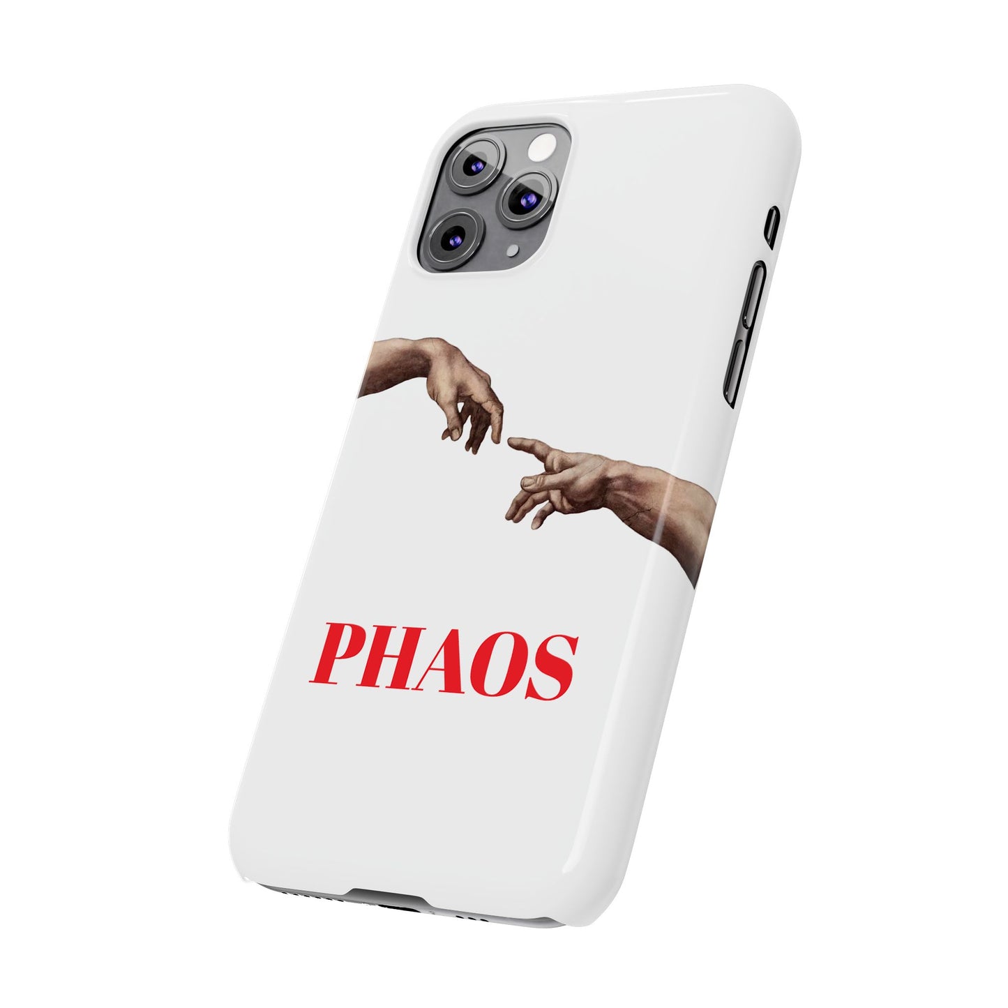 Artistic Slim Phone Case - Michelangelo's Creation of Adam Design