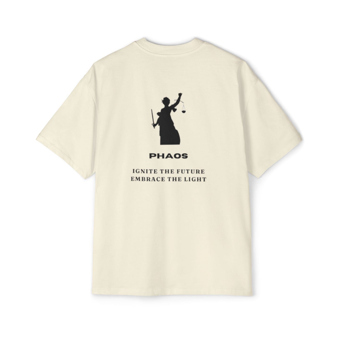 Men's Heavy Oversized Tee - Ignite the Future, Embrace the Light Tee