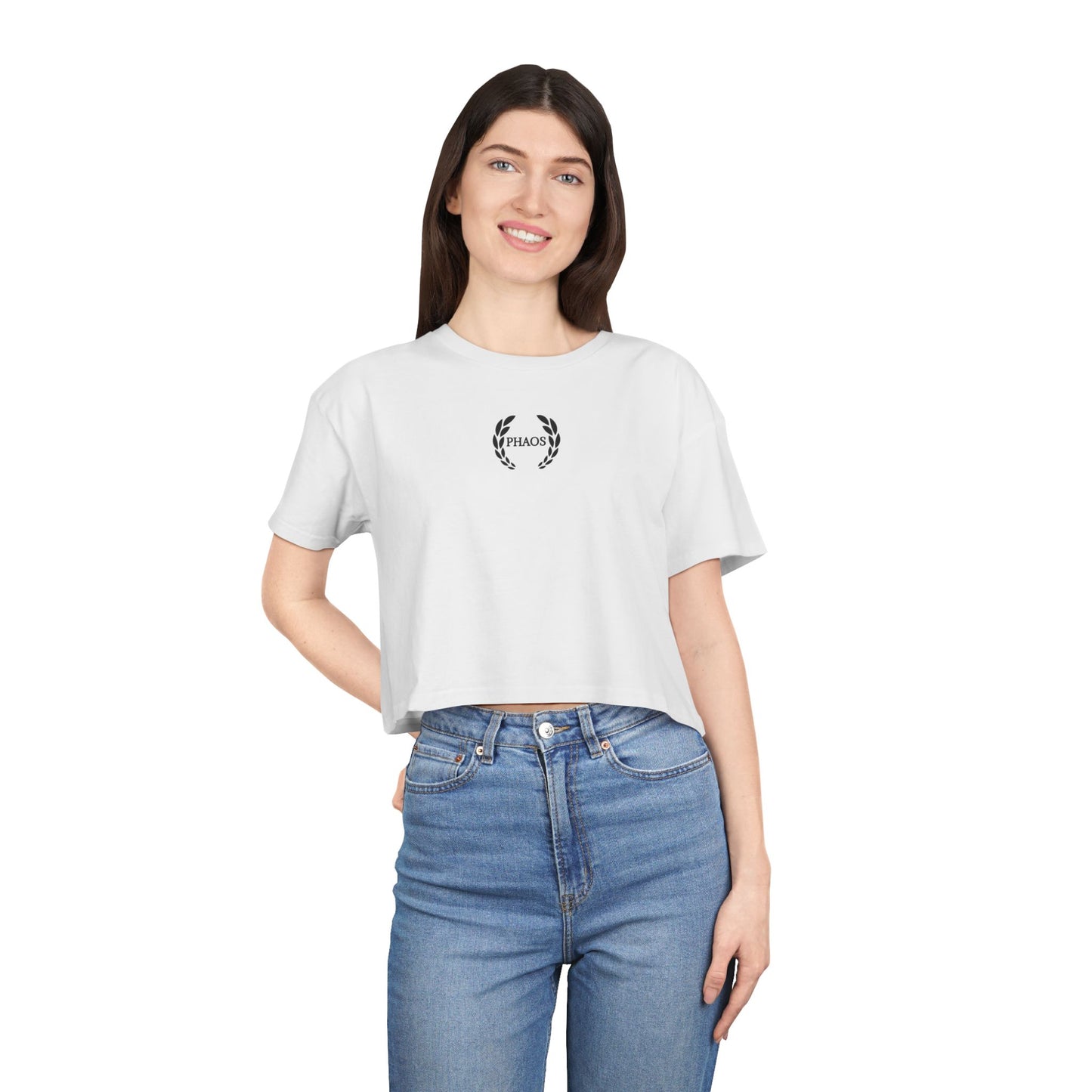Chic Women's Crop Tee with PHAOS Graphic