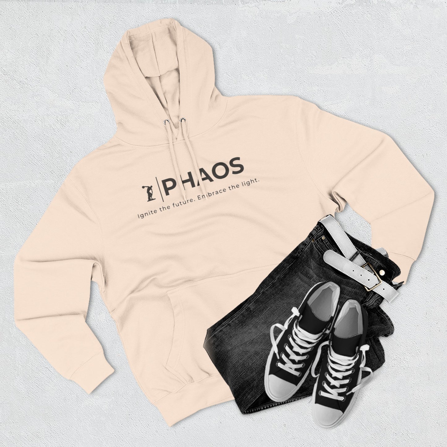 Three-Panel Fleece Hoodie - Ignite the Future