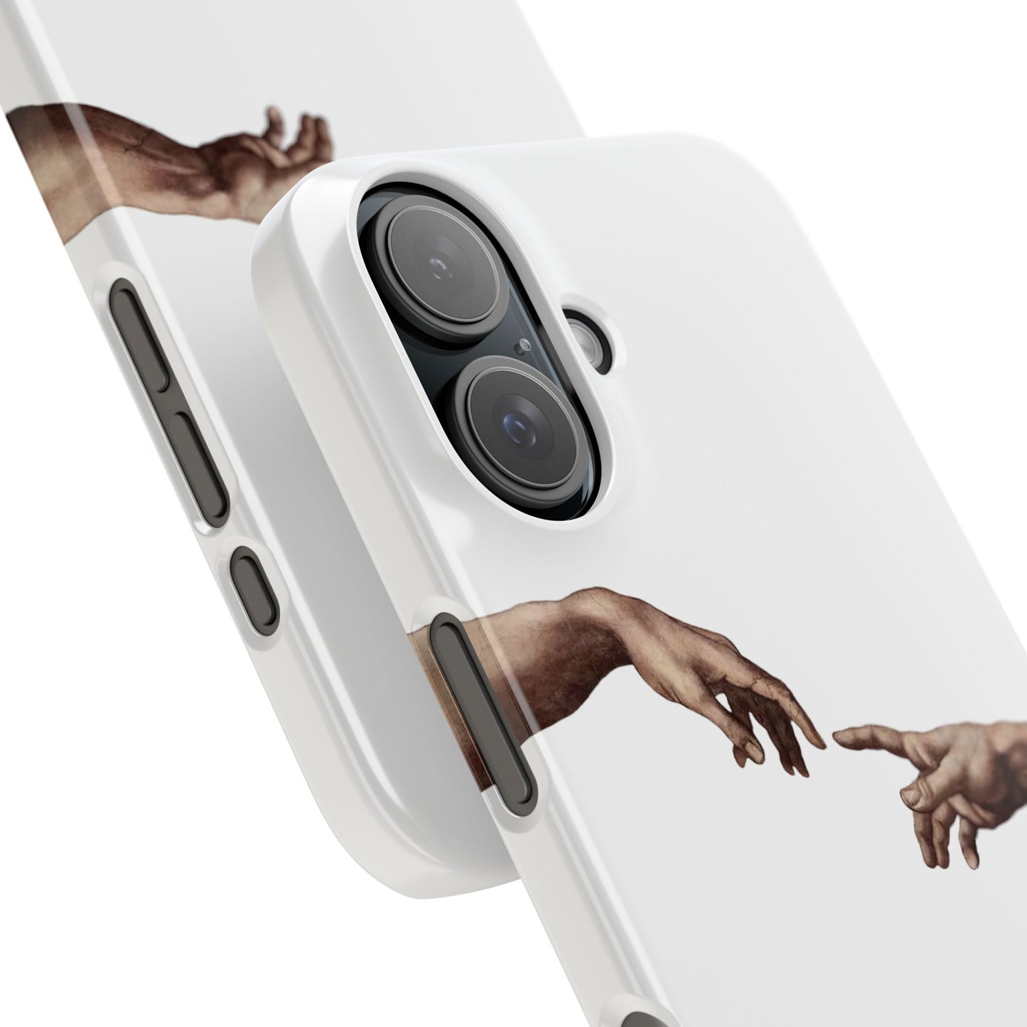 Artistic Slim Phone Case - Michelangelo's Creation of Adam Design