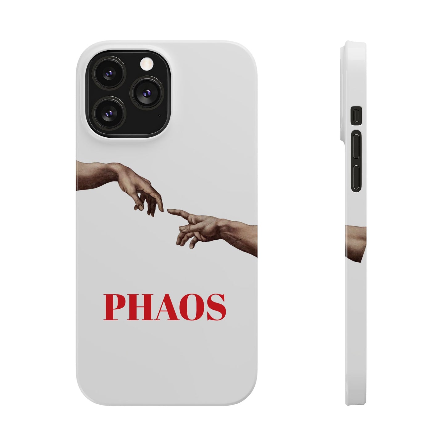 Artistic Slim Phone Case - Michelangelo's Creation of Adam Design