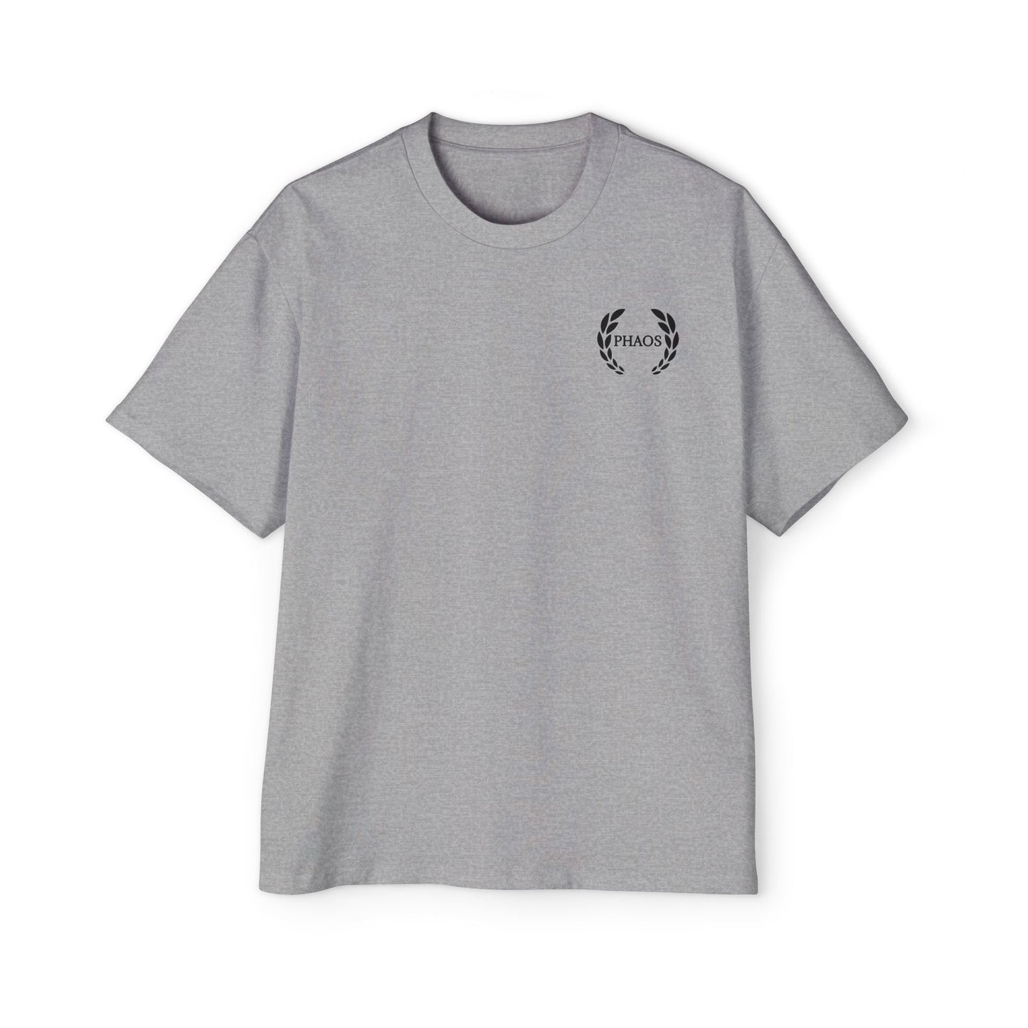 Men's Heavy Oversized Tee with 'PHAOS' Graphic - Stylish Streetwear for Casual Days