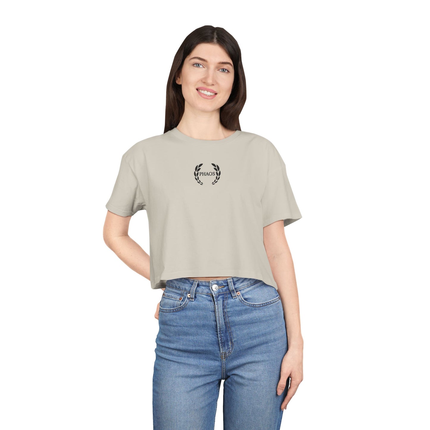 Chic Women's Crop Tee with PHAOS Graphic