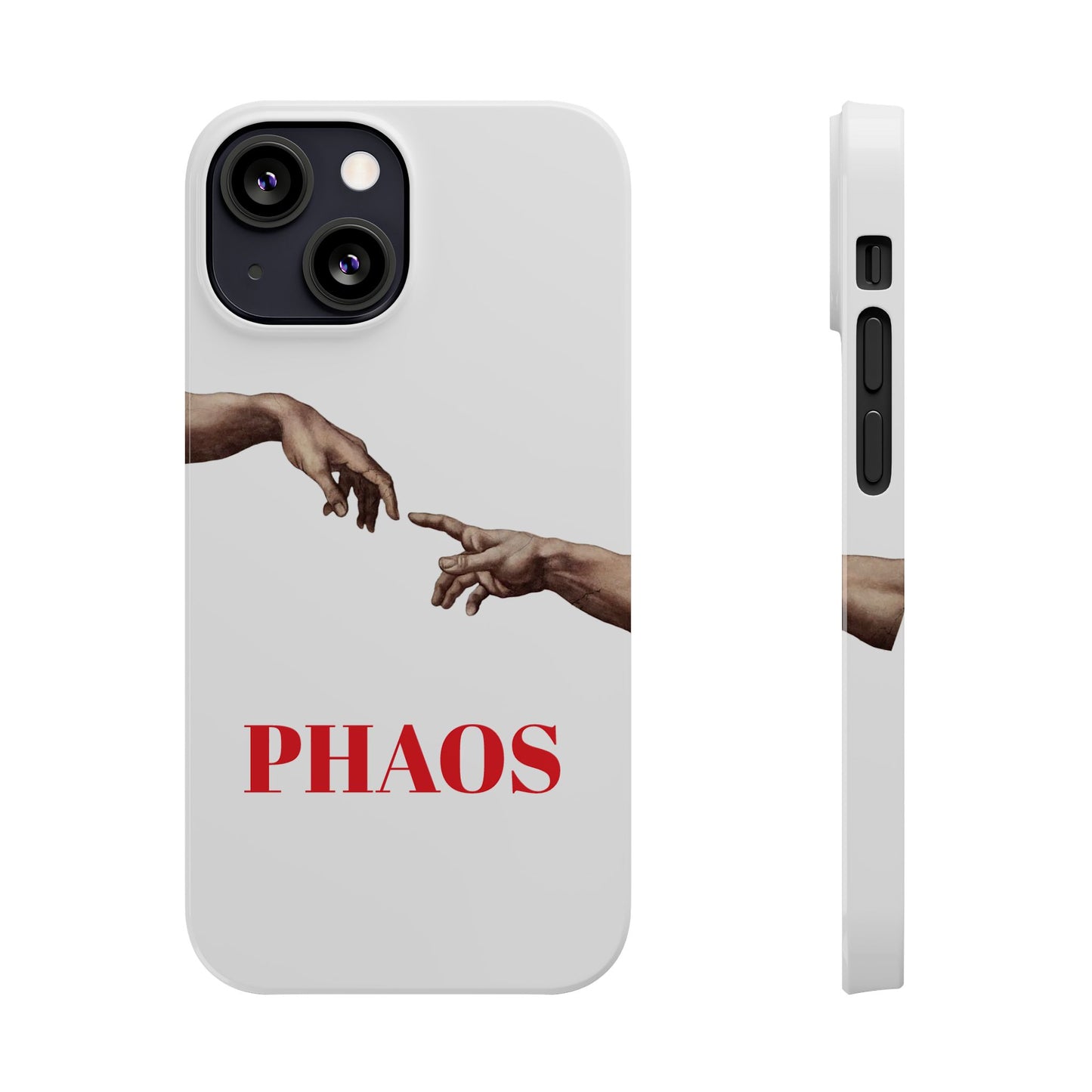 Artistic Slim Phone Case - Michelangelo's Creation of Adam Design