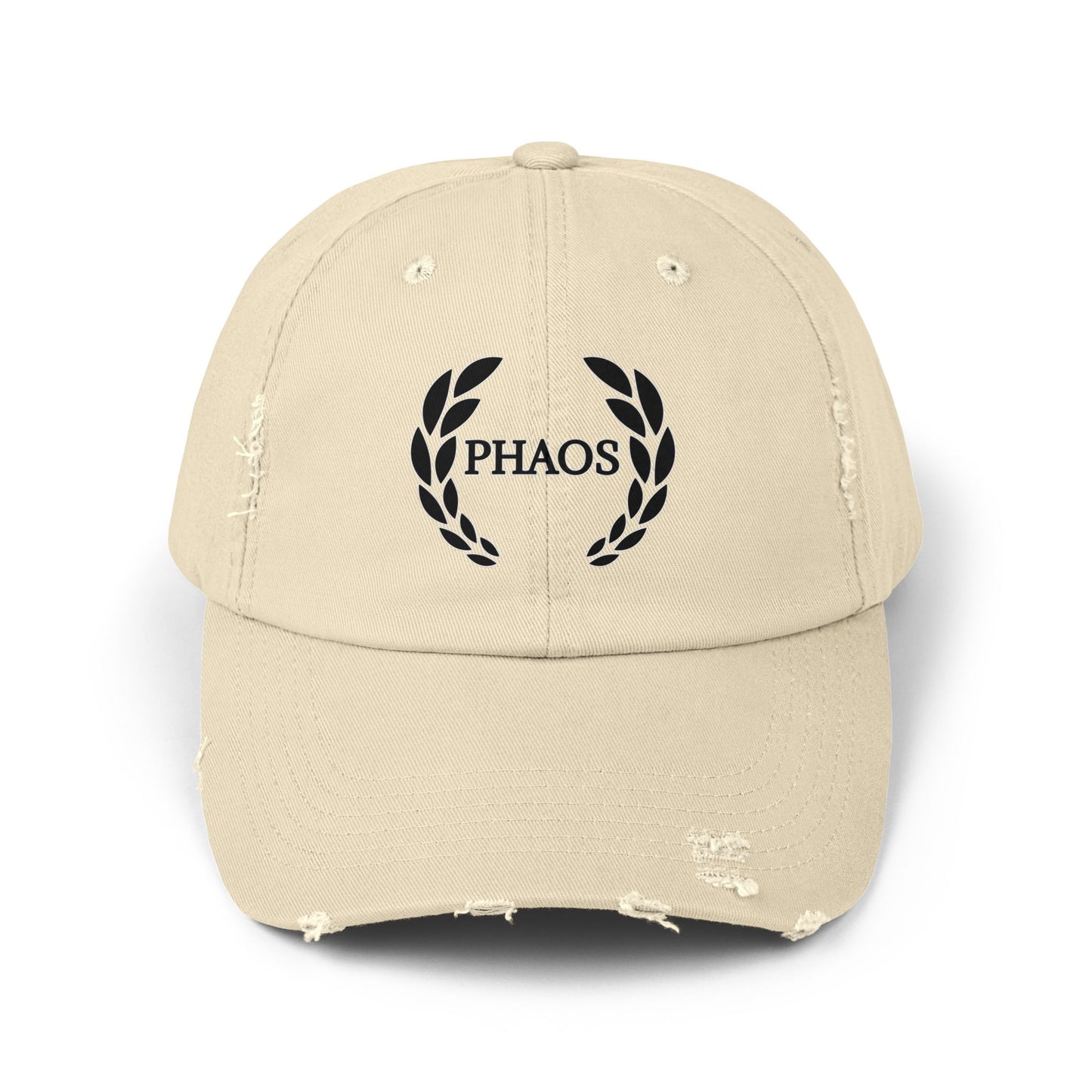 Unisex Distressed Cap with PHAOS Design - Stylish, Casual Headwear for Everyday Wear