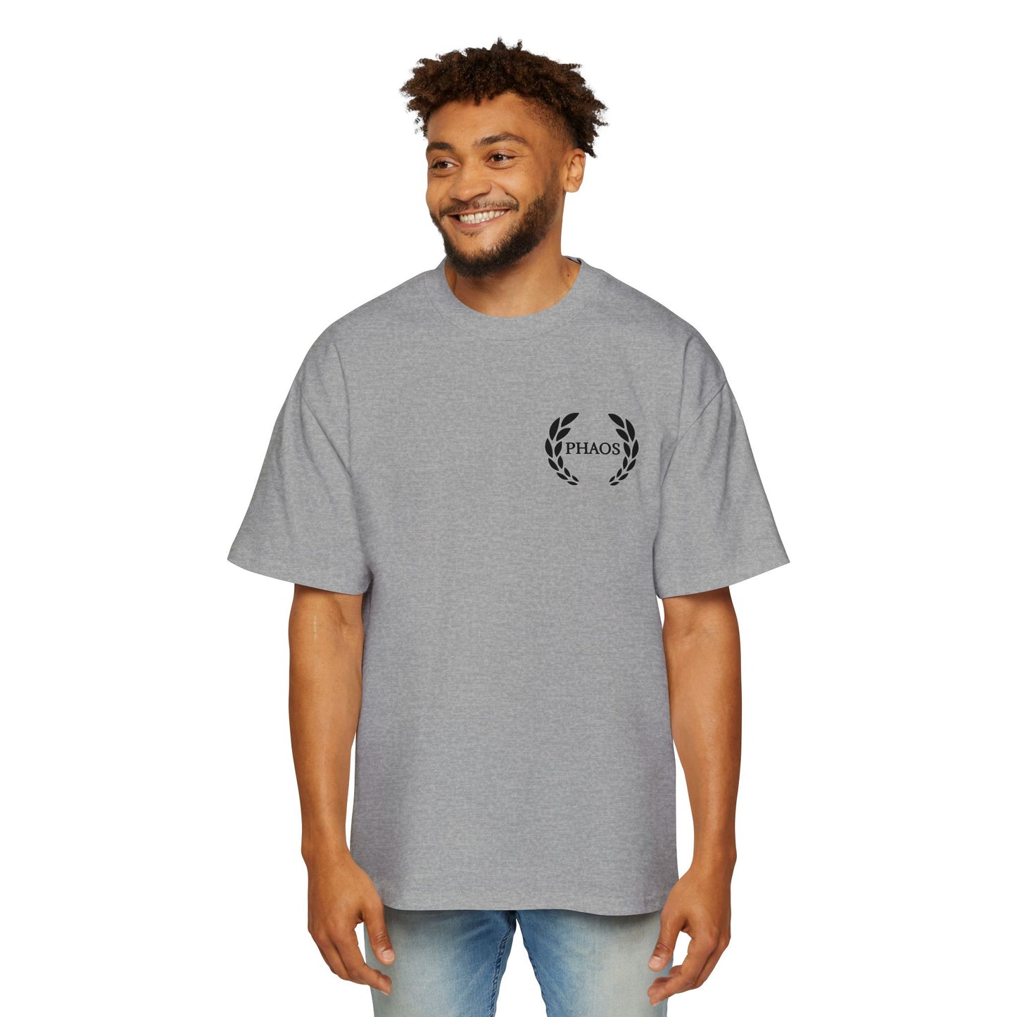 Men's Heavy Oversized Tee - Ignite the Future, Embrace the Light Tee