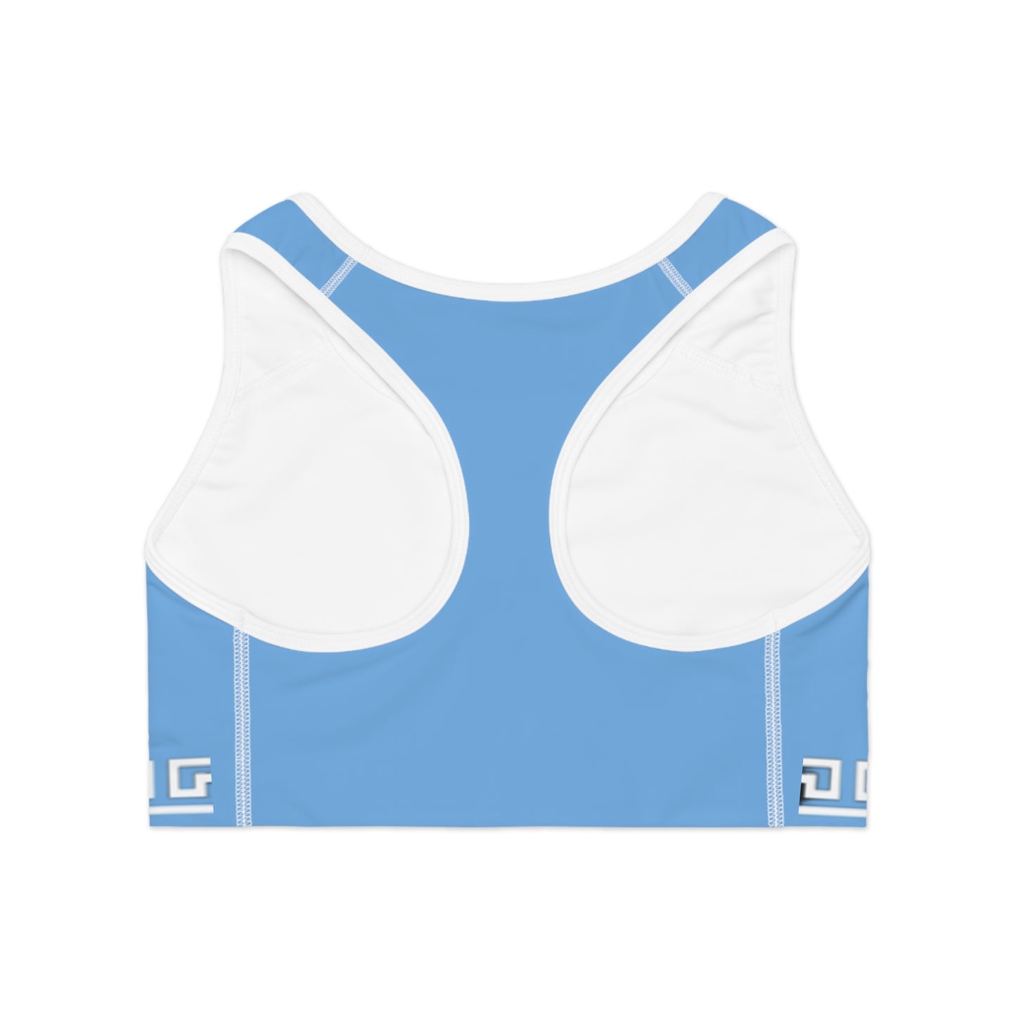 Phaos Athletic Sports Bra - Blue Greek Design for Fitness