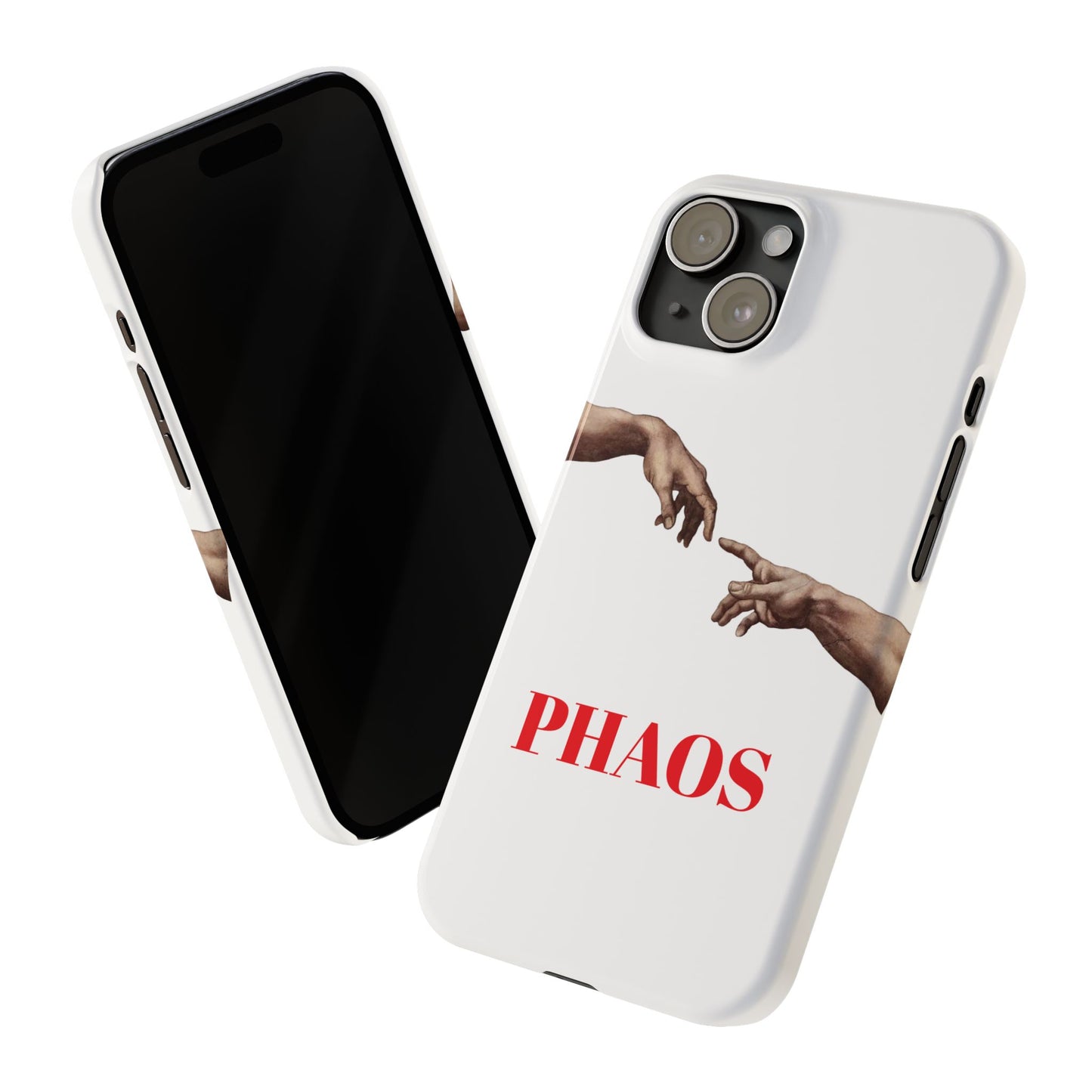Artistic Slim Phone Case - Michelangelo's Creation of Adam Design