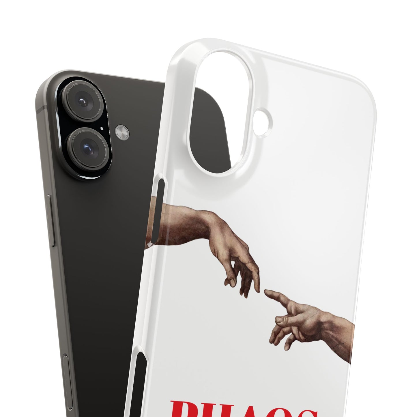 Artistic Slim Phone Case - Michelangelo's Creation of Adam Design
