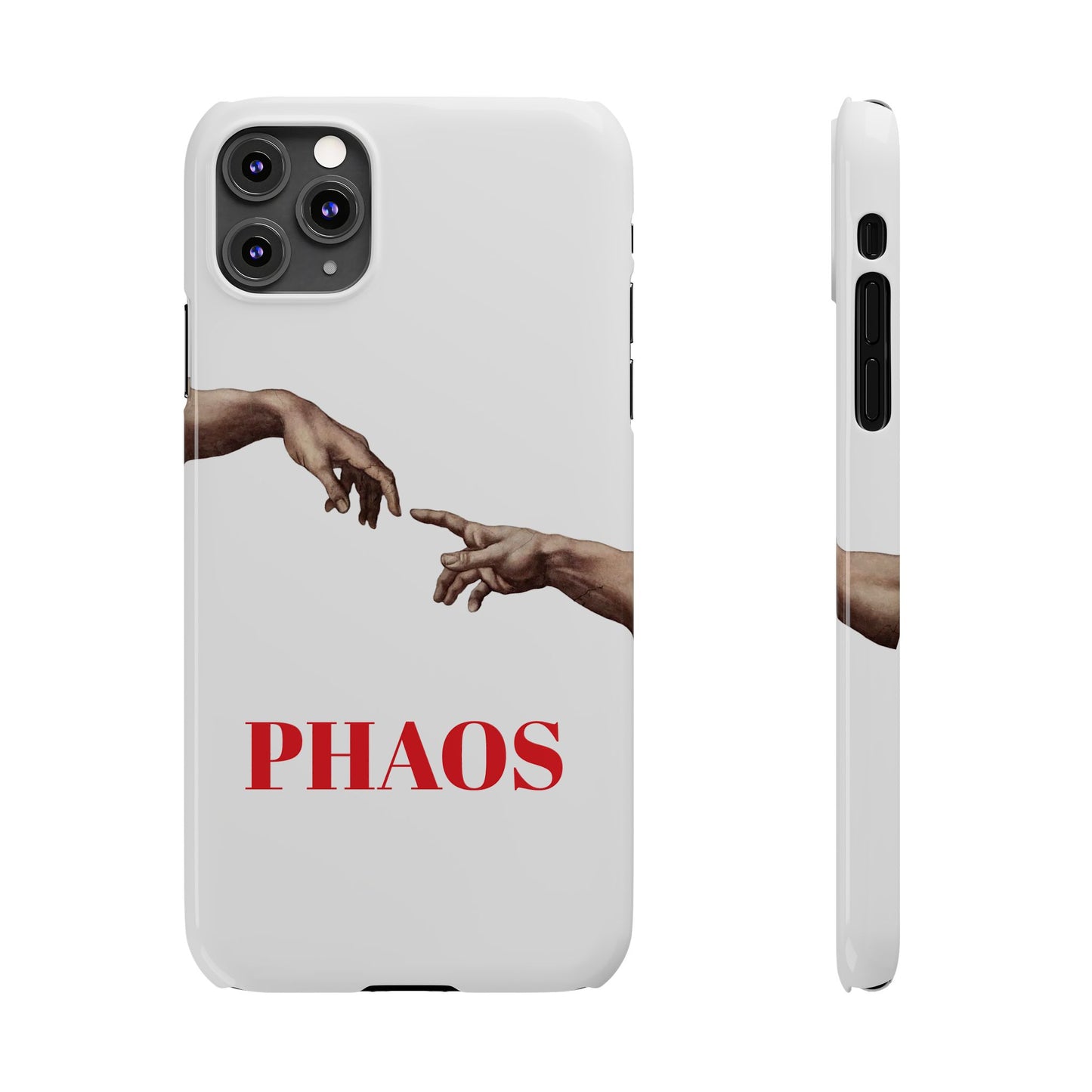 Artistic Slim Phone Case - Michelangelo's Creation of Adam Design