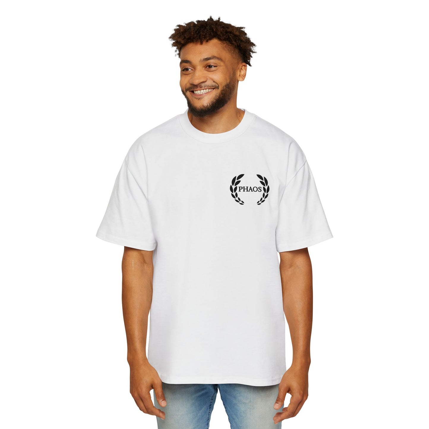 Men's Heavy Oversized Tee - Ignite the Future, Embrace the Light Tee