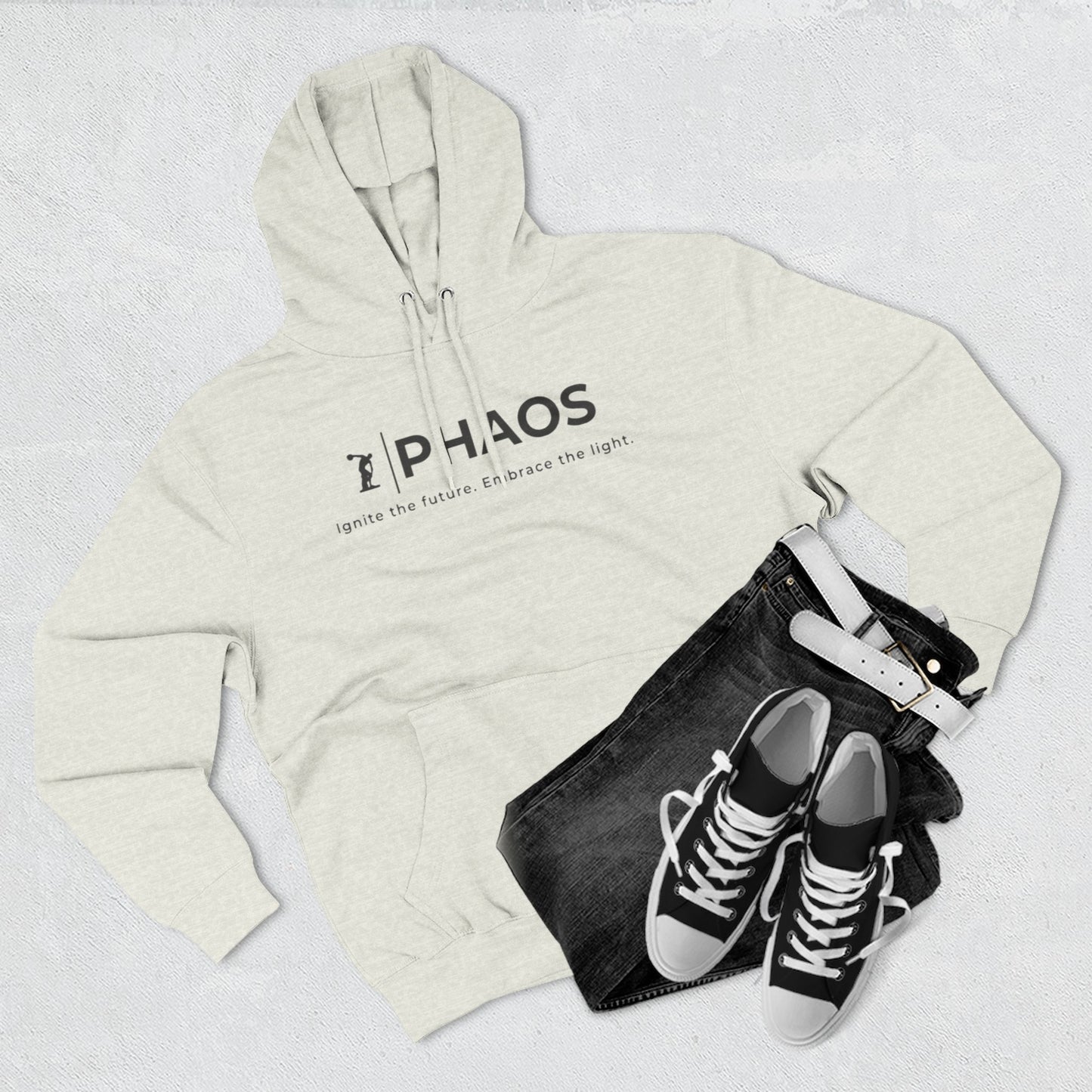 Three-Panel Fleece Hoodie - Ignite the Future