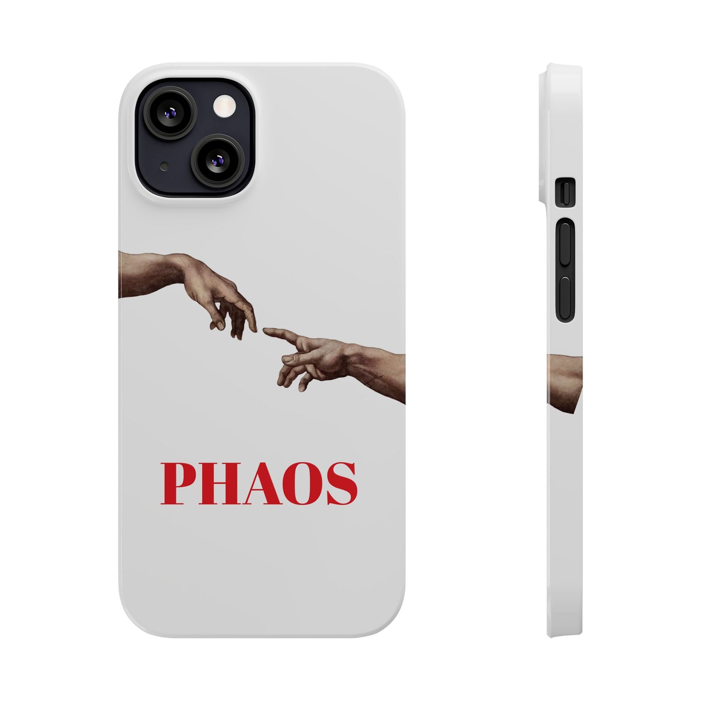 Artistic Slim Phone Case - Michelangelo's Creation of Adam Design