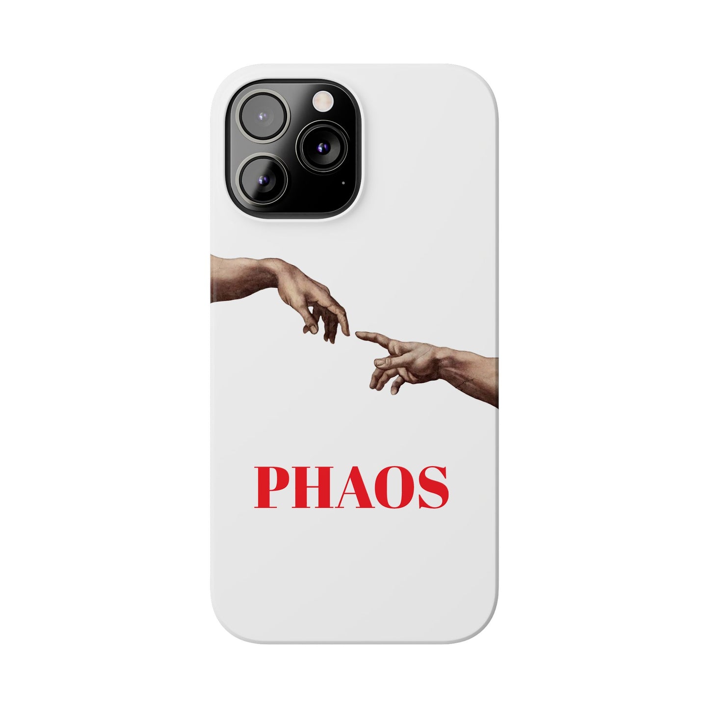 Artistic Slim Phone Case - Michelangelo's Creation of Adam Design