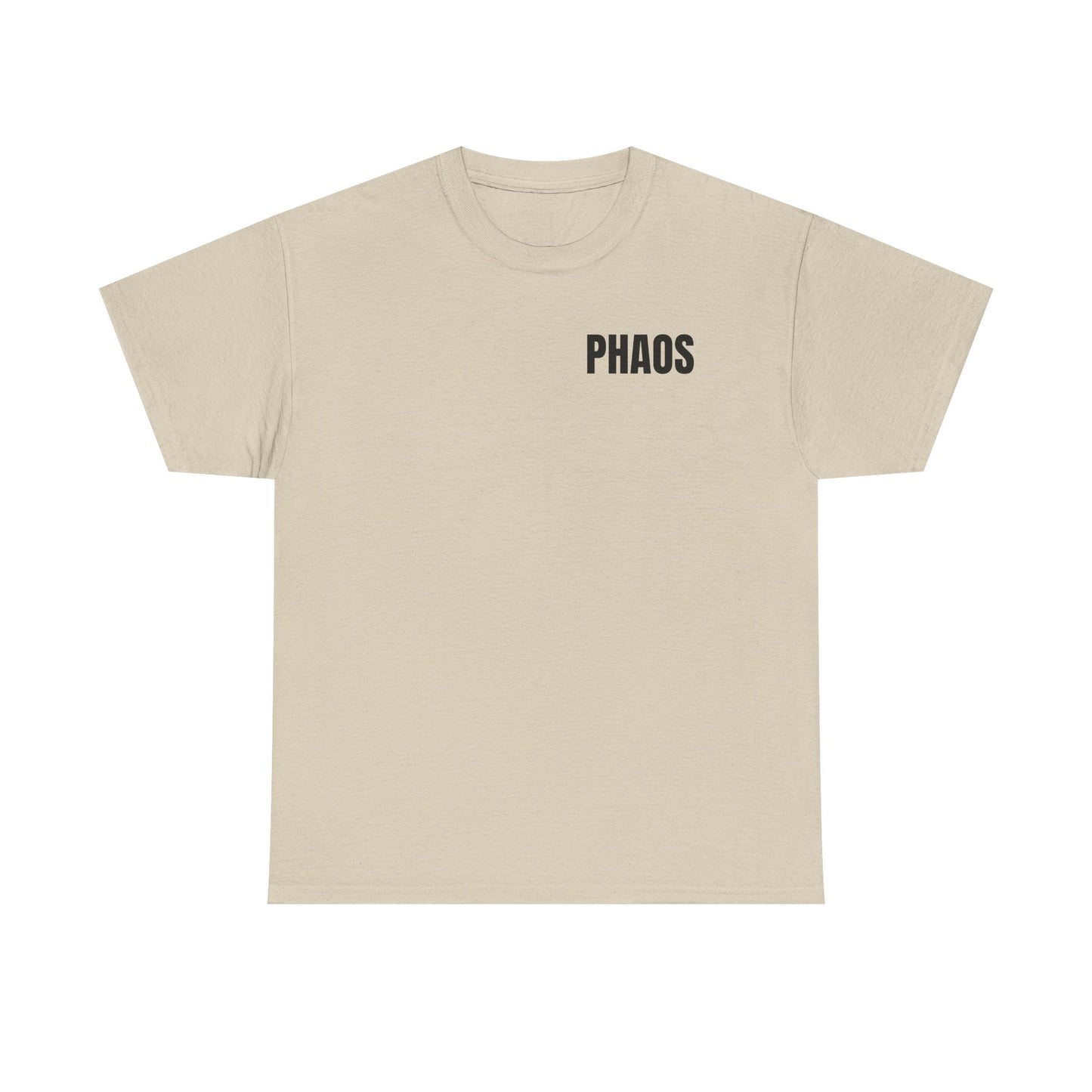 "PHAOS"Trendy Unisex Heavy Cotton Tee