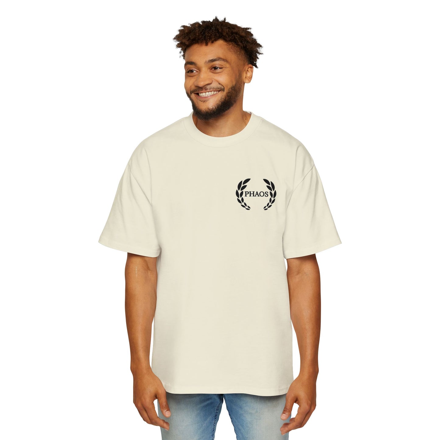 Men's Heavy Oversized Tee - Ignite the Future, Embrace the Light Tee