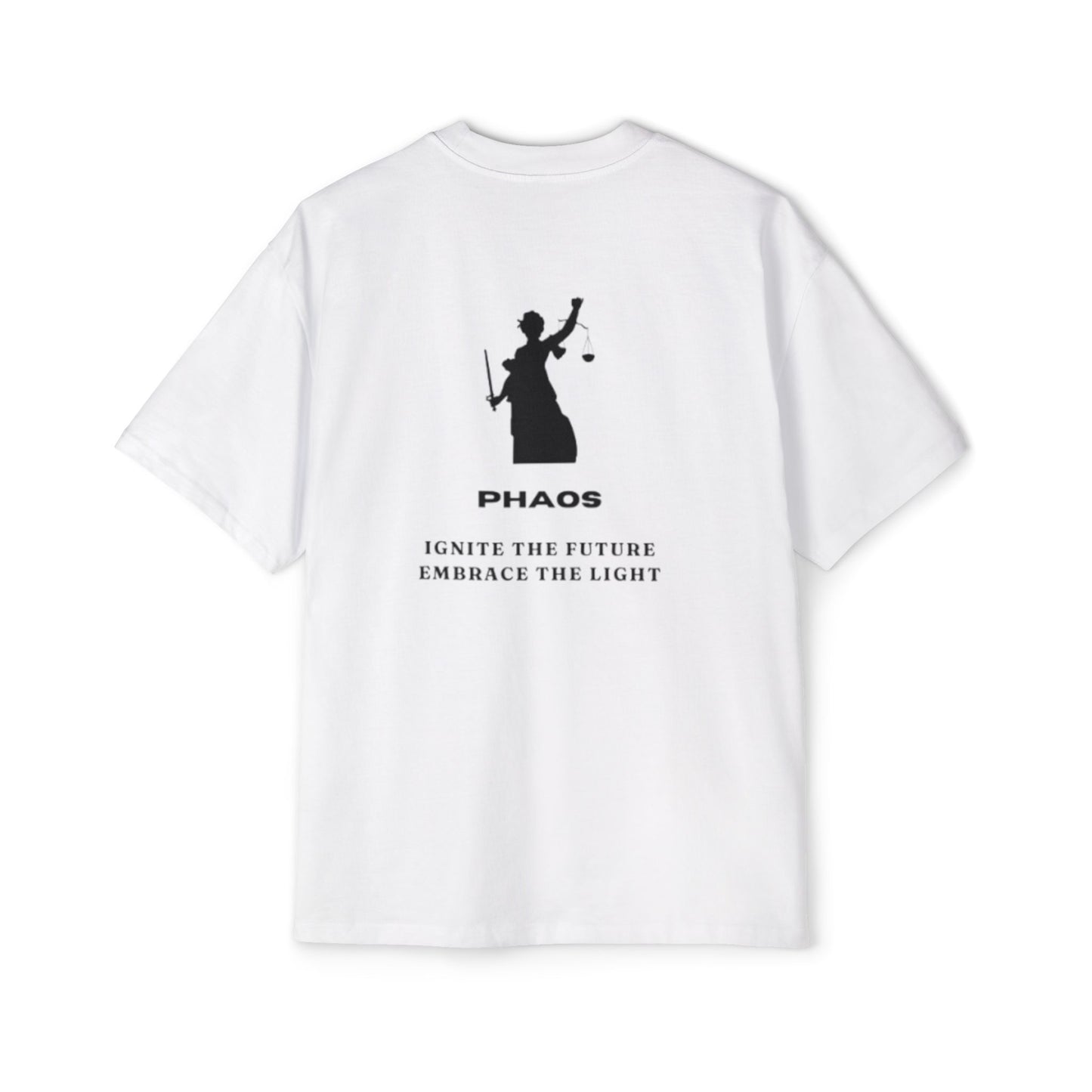 Men's Heavy Oversized Tee - Ignite the Future, Embrace the Light Tee