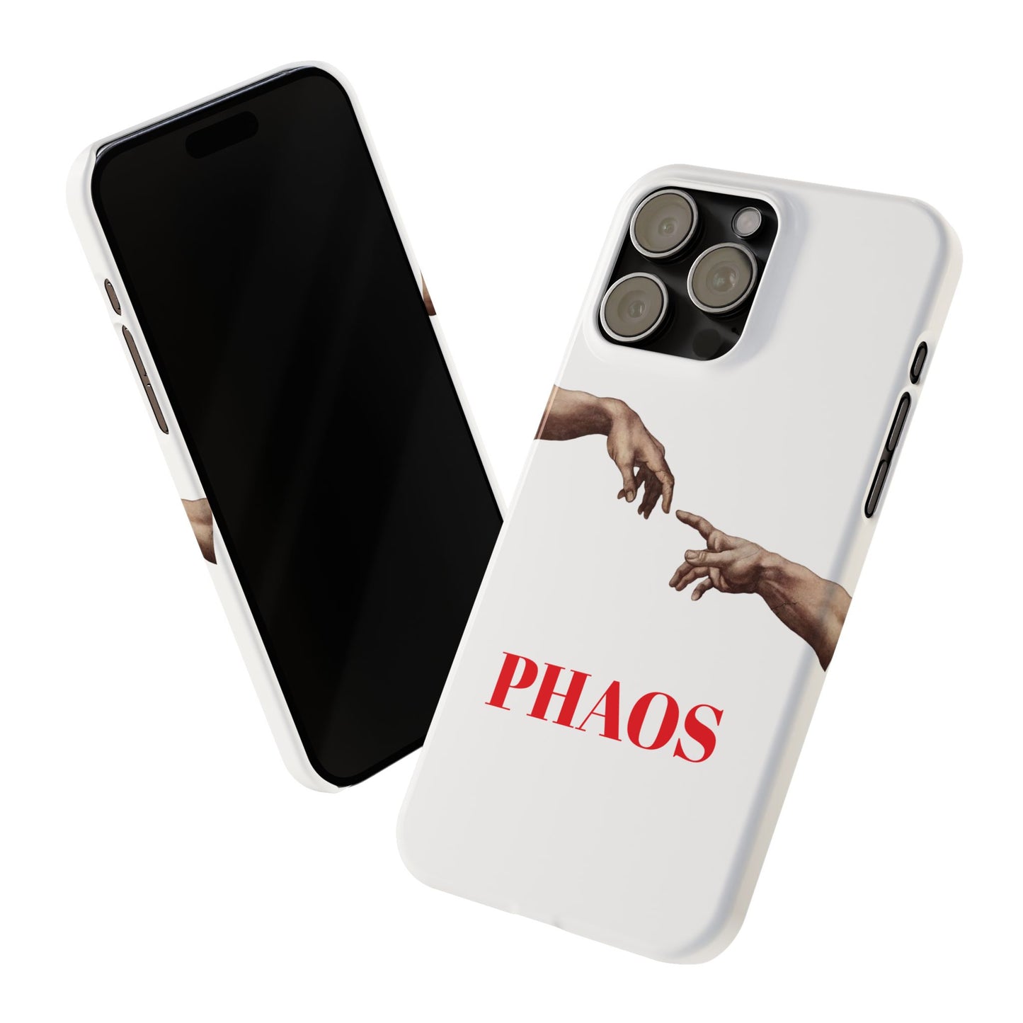 Artistic Slim Phone Case - Michelangelo's Creation of Adam Design