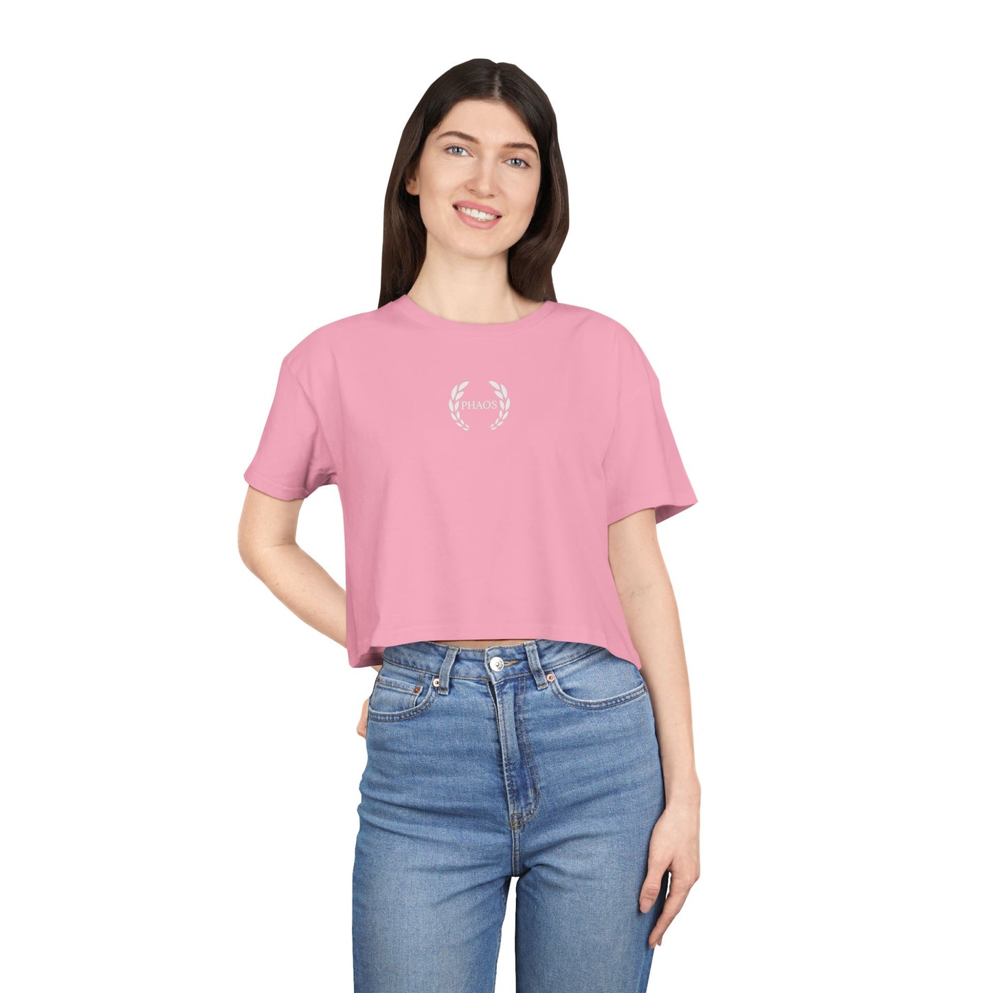 Chic Women's Crop Tee with PHAOS Graphic