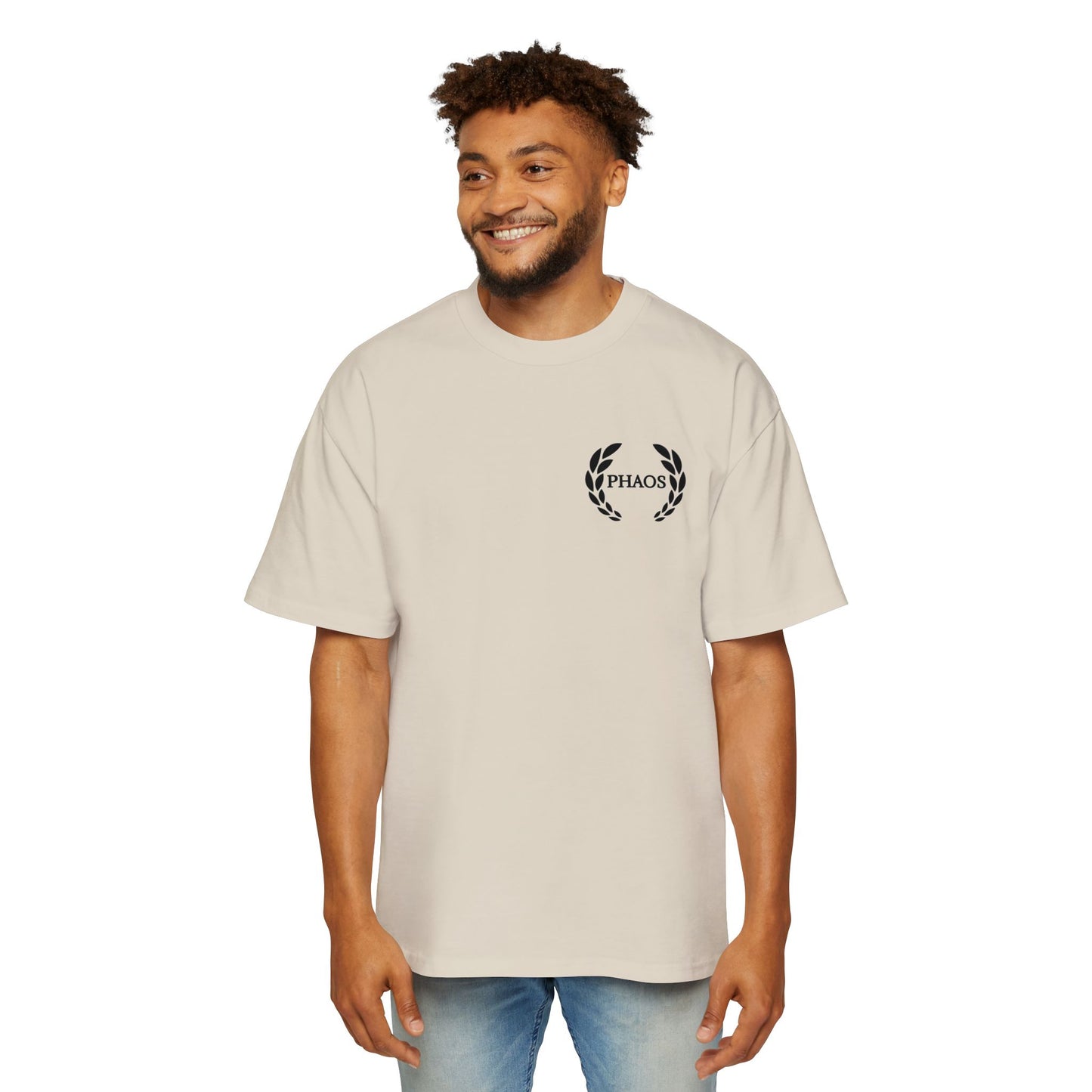 Men's Heavy Oversized Tee - Ignite the Future, Embrace the Light Tee