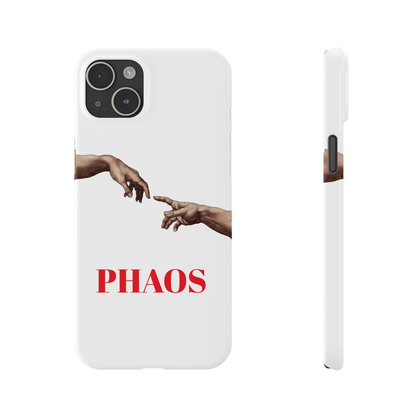 Artistic Slim Phone Case - Michelangelo's Creation of Adam Design